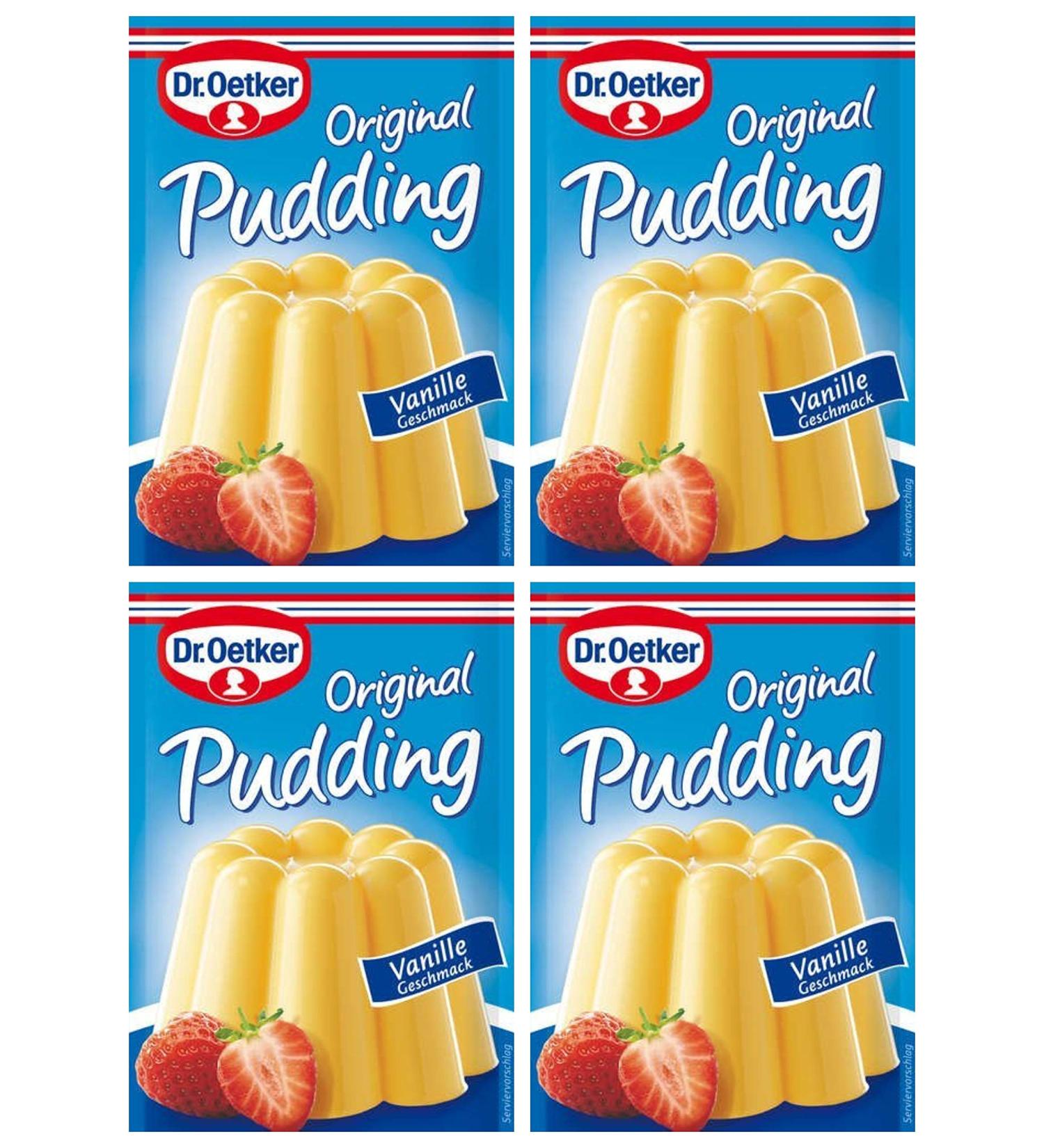 From Germany Dr. Oetker Pudding Original Vanille Geschmack Pack of 4