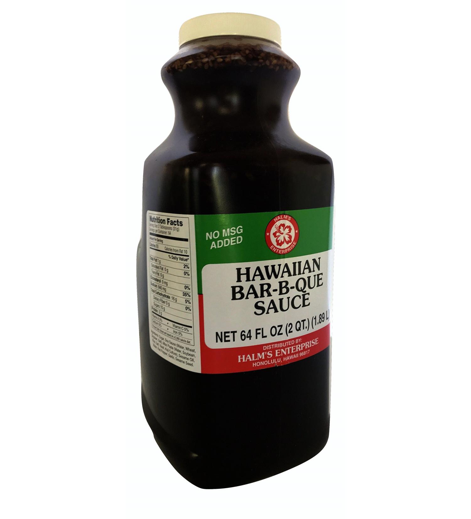 Halm's Hawaiian BBQ Bar-B-Que Sauce - 64 oz Bottle | Authentic Island Flavor - Buy Online on SooperMarket.com