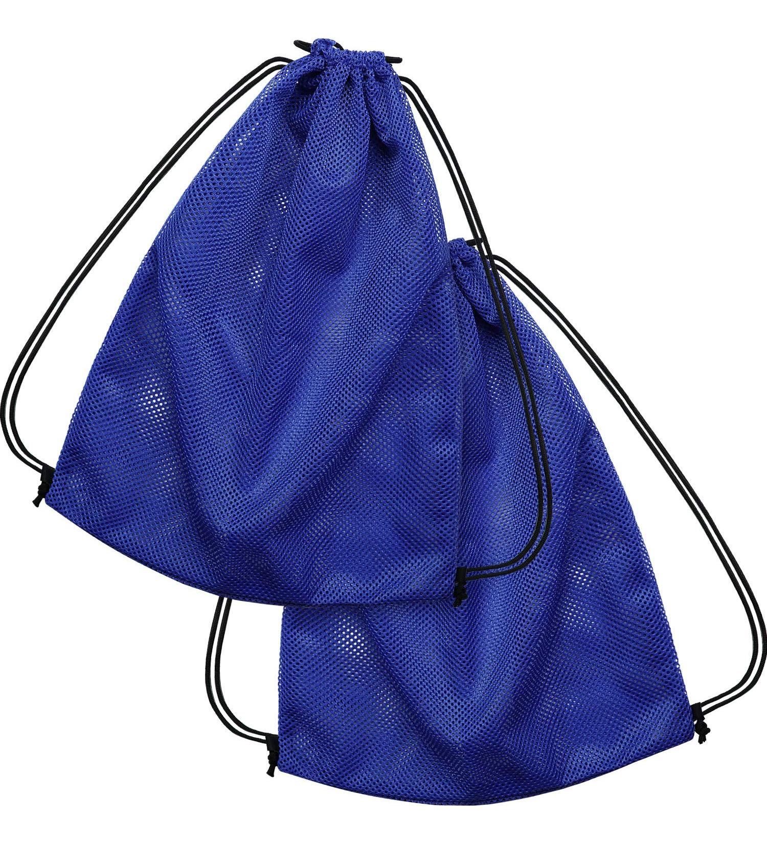 Multipurpose Dark Blue Mesh Drawstring Backpack for Swimming, Gym & Clothes - Buy Online on SooperMarket.com