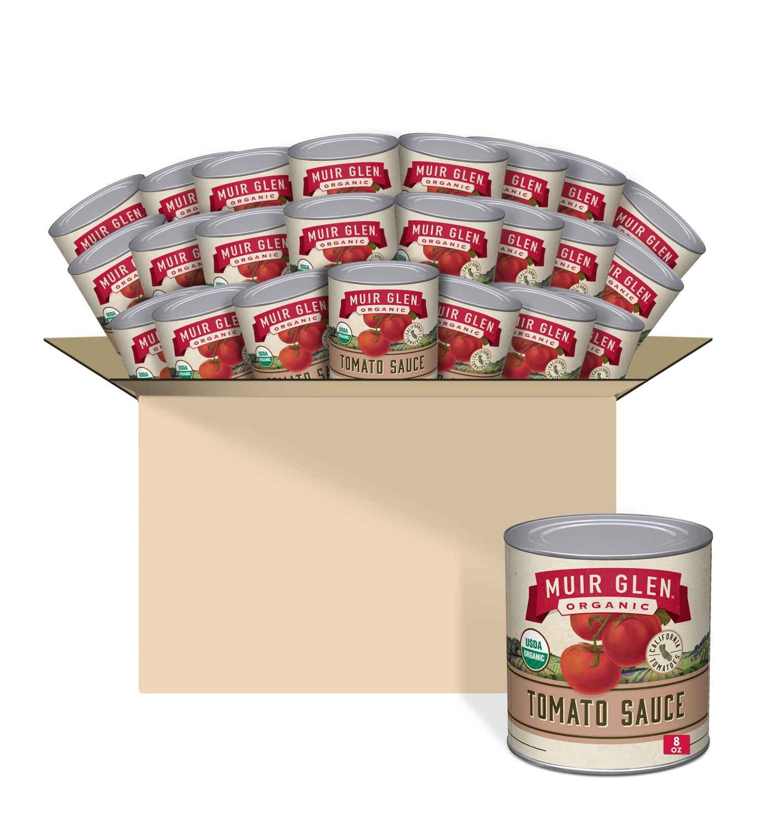Organic Tomato Sauce by Muir Glen - 8 oz (24-Pack) | Premium Quality - Buy Online on SooperMarket.com