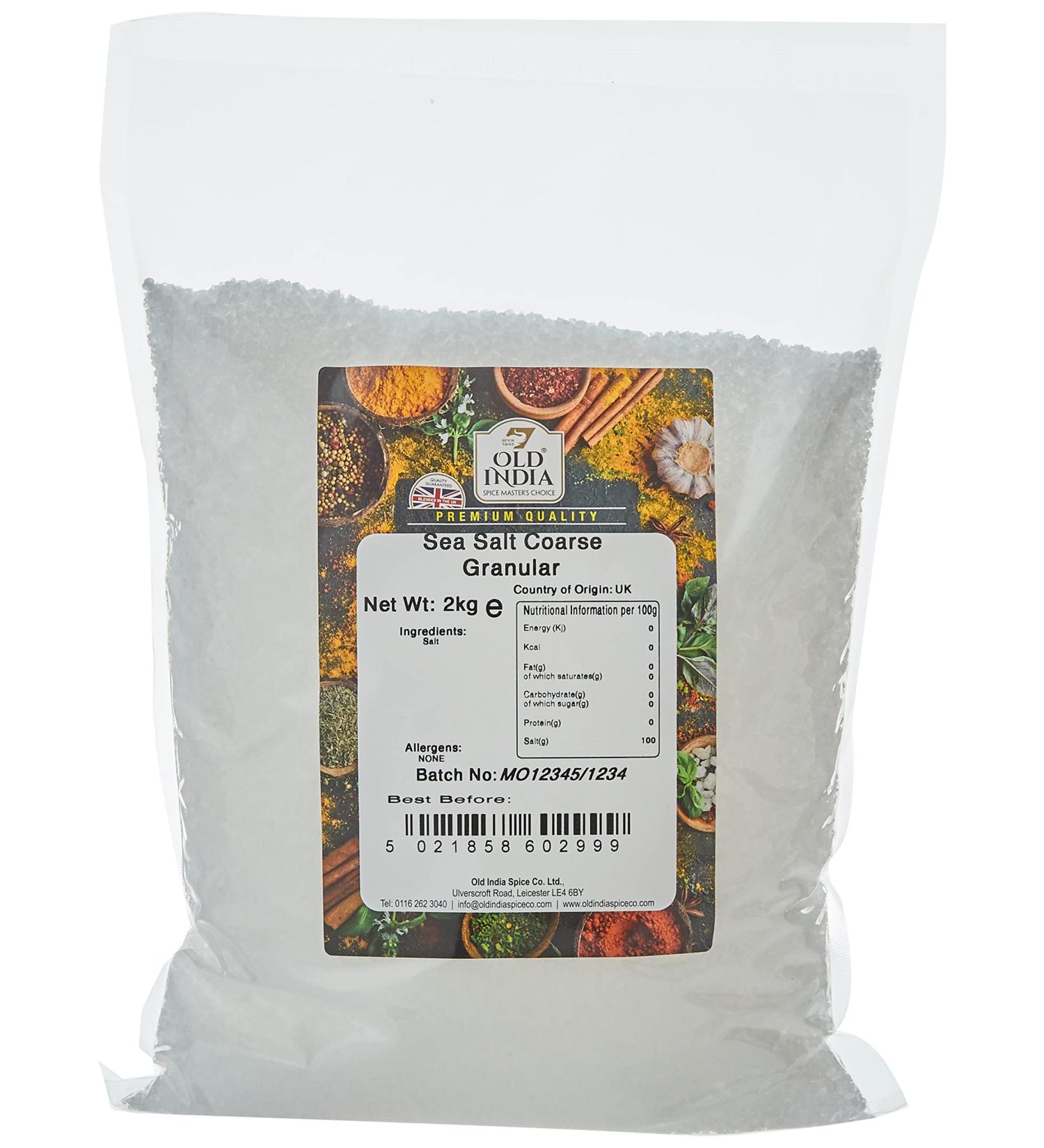 Old India Sea Salt Coarse Granular 2kg - Premium Quality Salt 2 kg (Pack of 1) - Buy Online on SooperMarket.com