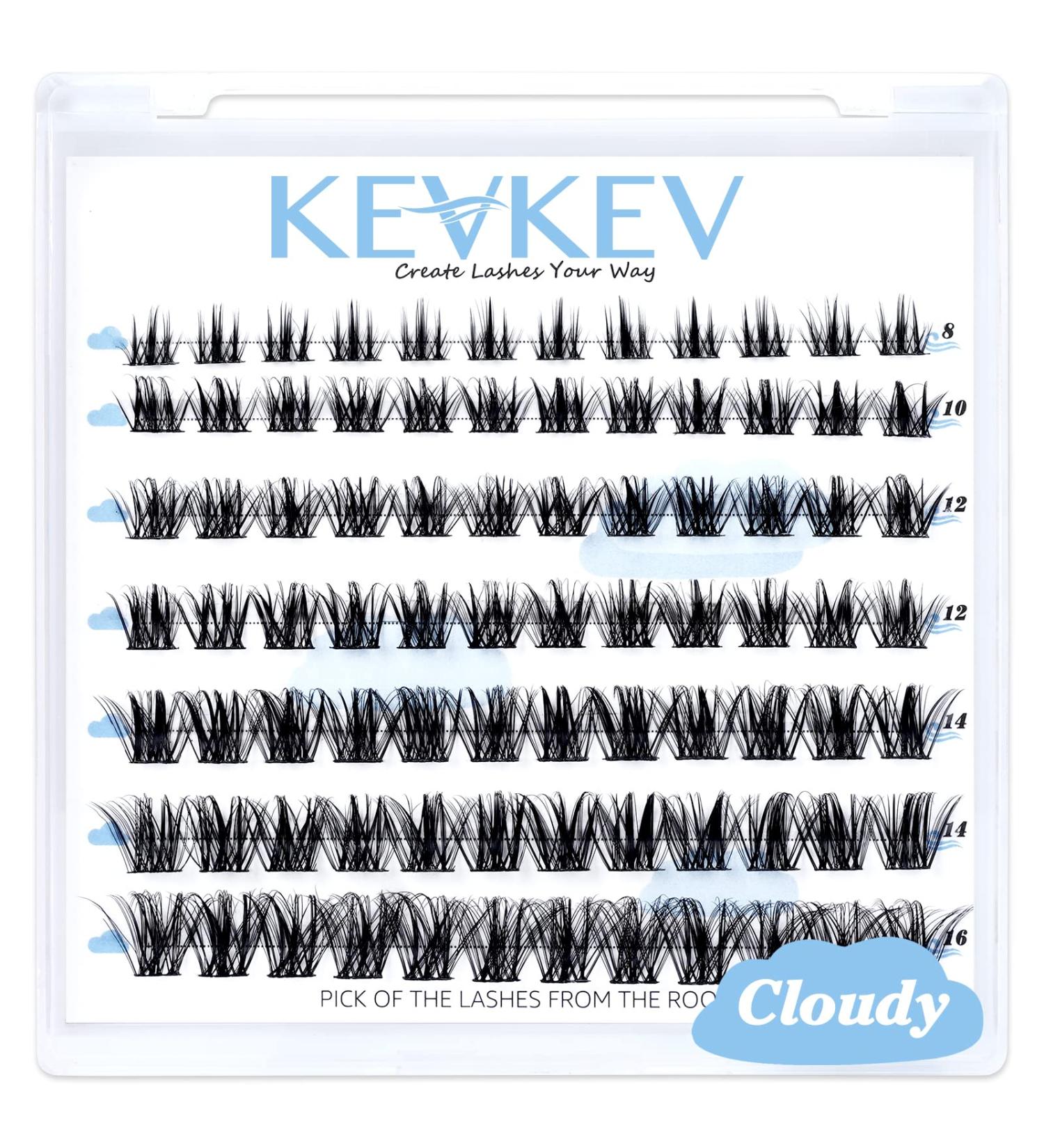 Lash Clusters 84 Pcs | DIY Cluster Eyelash Extensions | Thin Band & Soft | C-Mix (8-16mm) Cloudy - Buy Online on SooperMarket.com