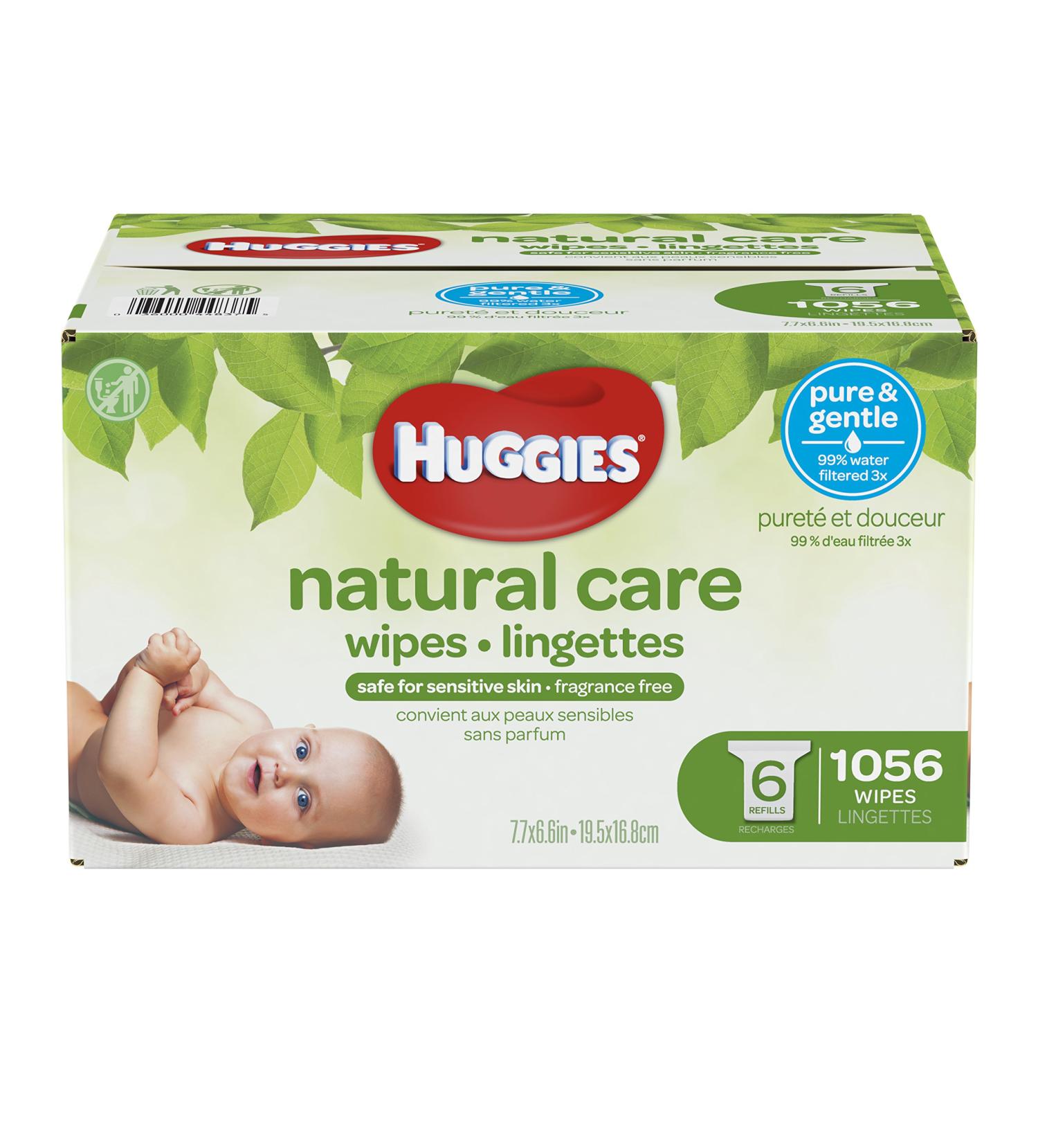 Huggies Natural Care Unscented Baby Wipes Sensitive 6 Refill Packs and Clutch 'N' Clean (Old Version) - Buy Online on SooperMarket.com