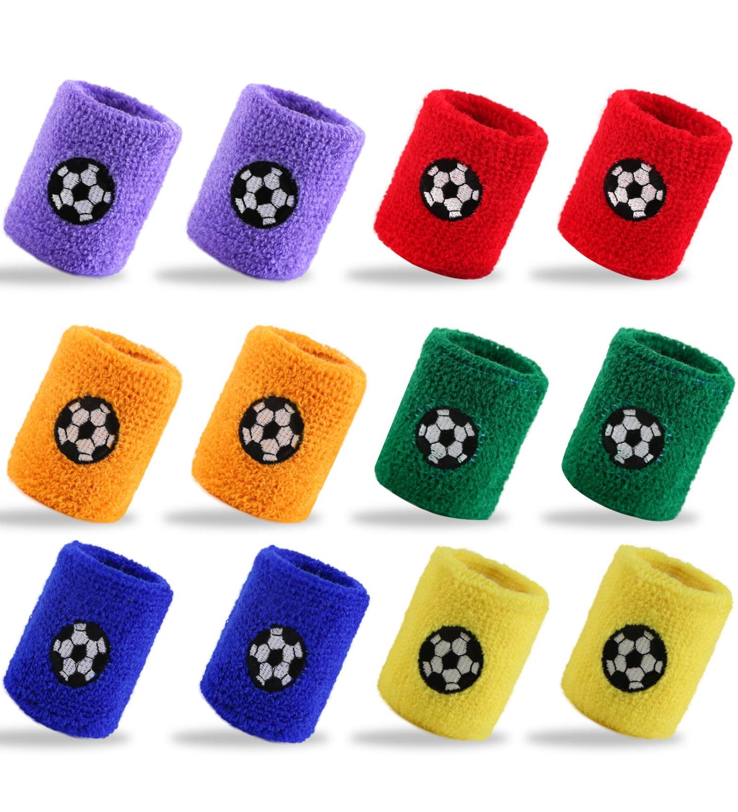 12 Pack Sweatband Wristbands - Absorbent Football & Basketball Gear for Athletes - Buy Online on SooperMarket.com