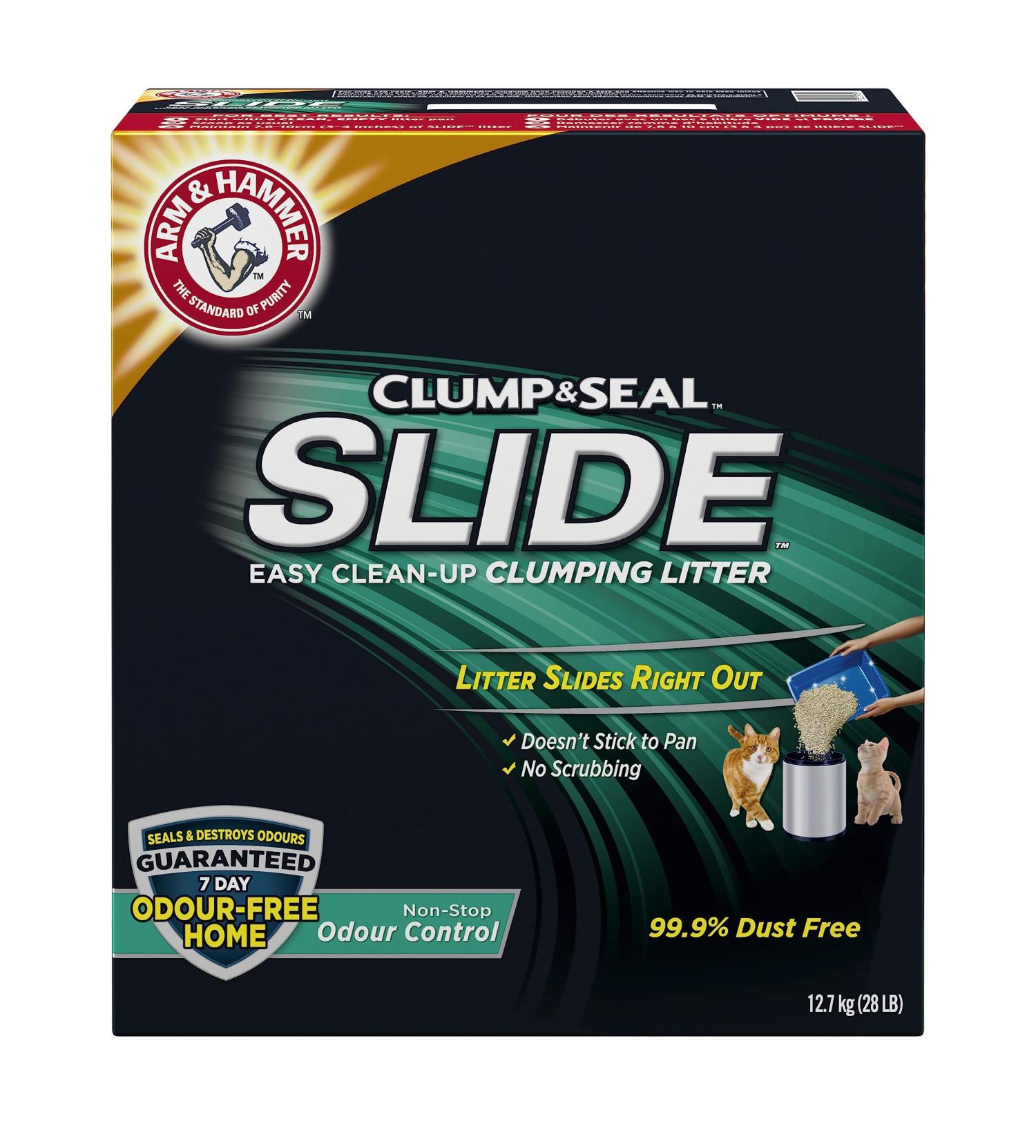 ARM & HAMMER Cat Litter | Clump & Seal Slide Non-Stop Odour Control | Dust Free Clumping Clay Litter | 12.7kg (Pack of 1) Non Stop Odour Control 12.7kg - Buy Online on SooperMarket.com