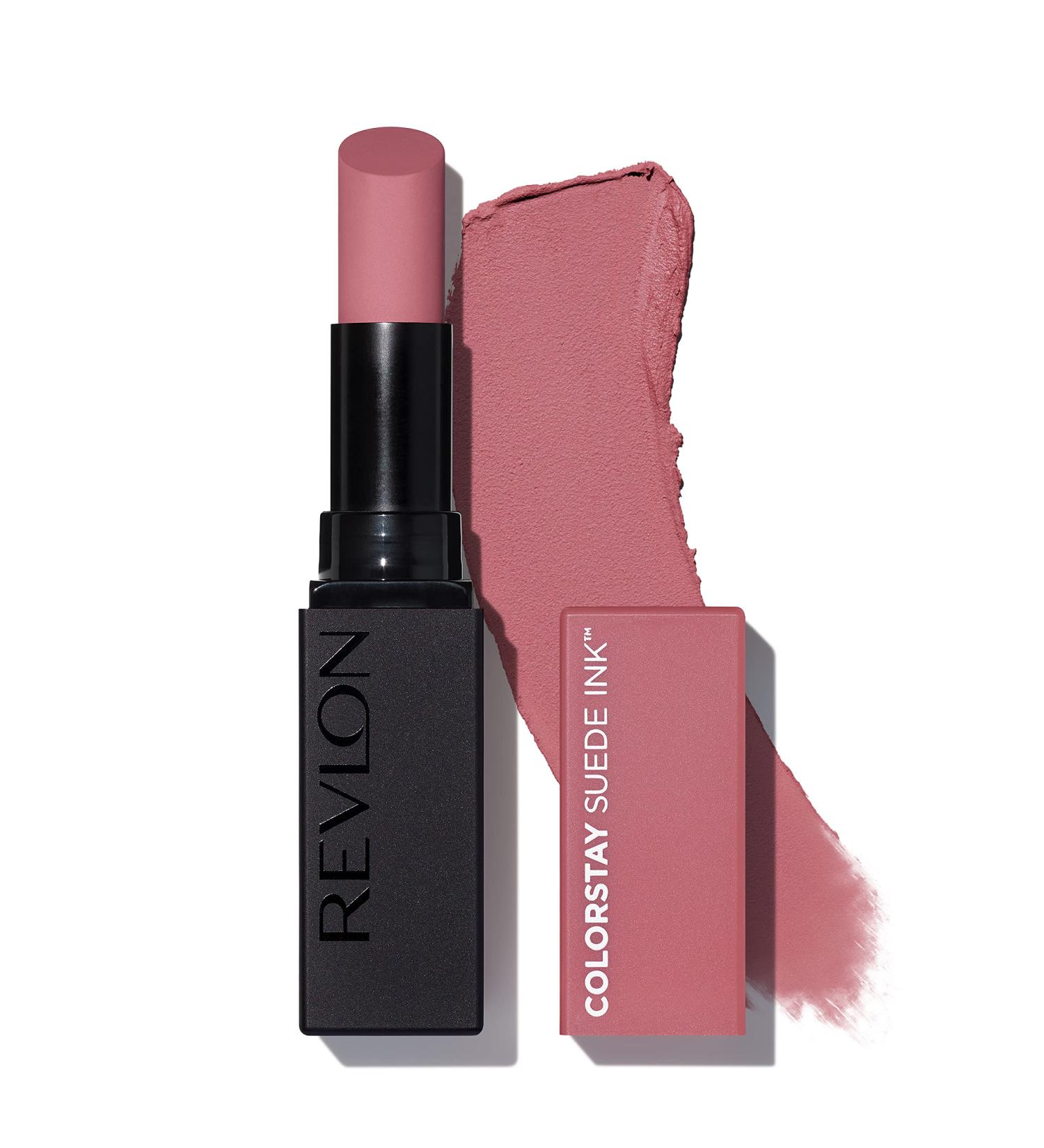Revlon ColorStay Suede Ink Lipstick with Built-in Primer, Vitamin E Infused, Waterproof, Smudgeproof, Matte Color - 008 That Girl - Buy Online on SooperMarket.com