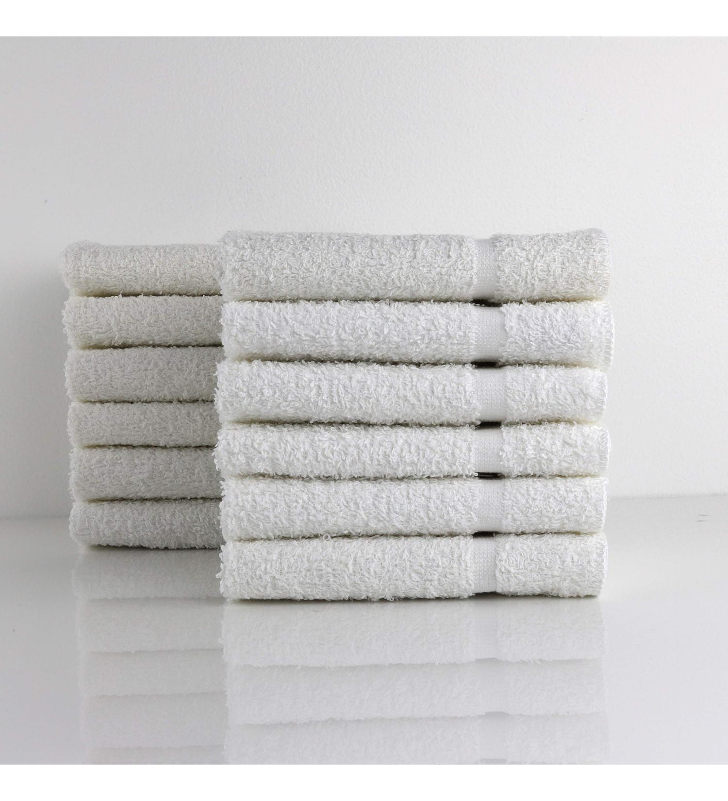 1888 Mills Durability Bleach Safe Microfiber Alternative 24-Piece Utility Washcloth Set - White - Buy Online on SooperMarket.com