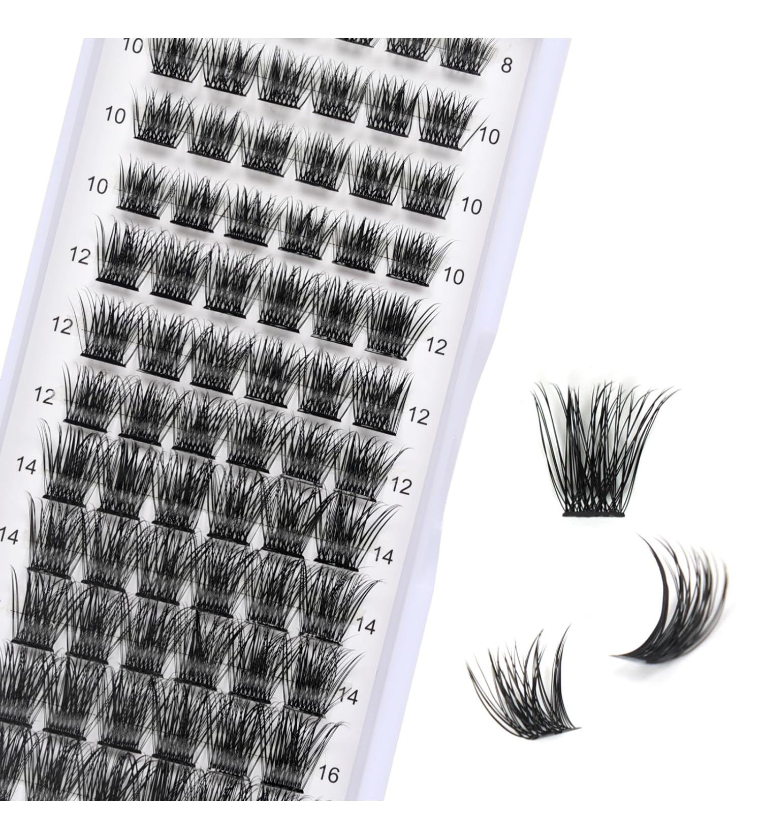 72pcs DIY Wispy Clusters D Curl Individual Lashes Extensions - Natural Look Reusable Individuals - 8-16MM - VOLUME - Buy Online on SooperMarket.com