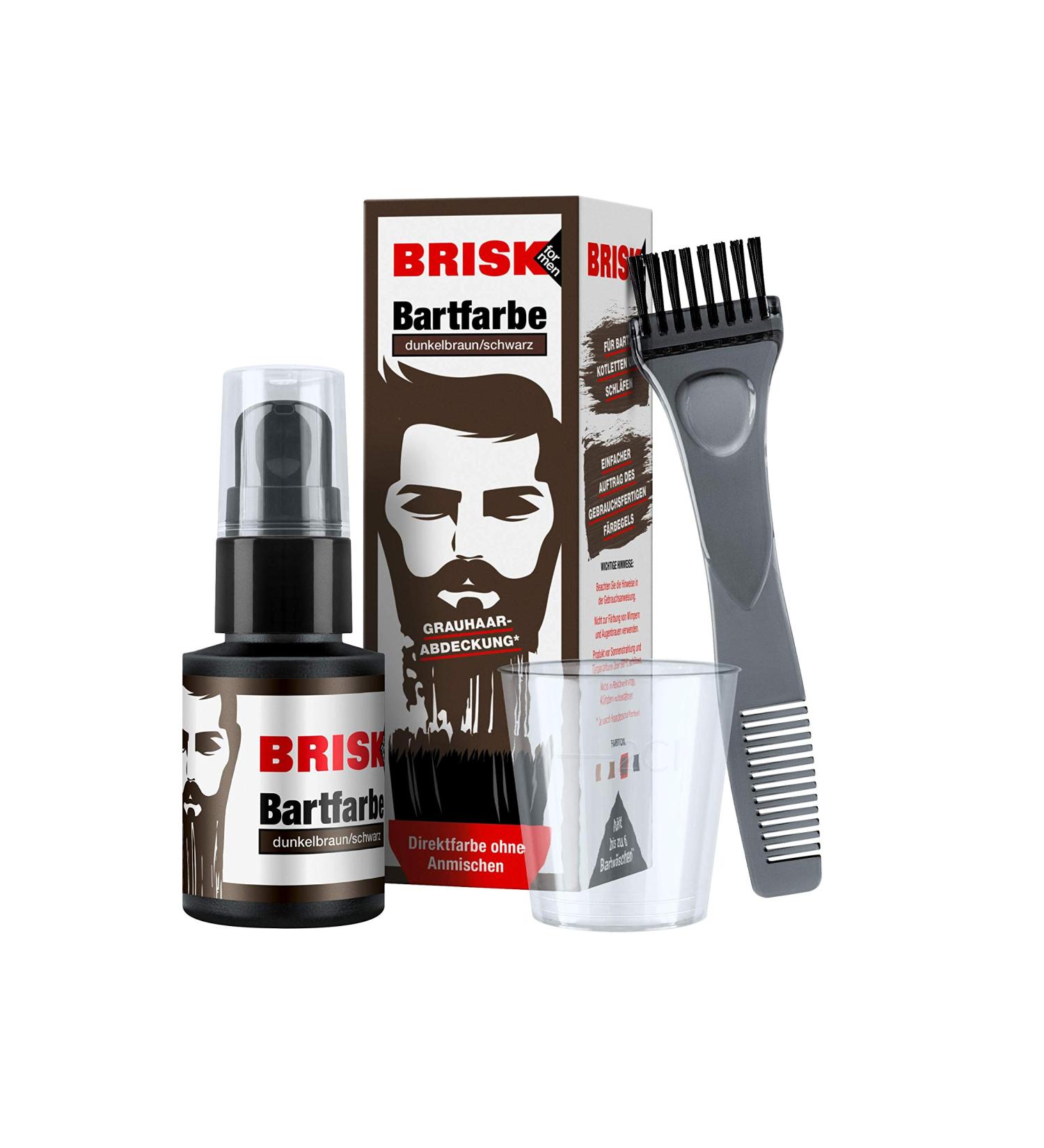 BRISK Beard Dye Dark Brown/Black 30ml - Premium Hair Color for Men - Long-Lasting & Easy to Apply - International Shipping Available - Buy Online on SooperMarket.com