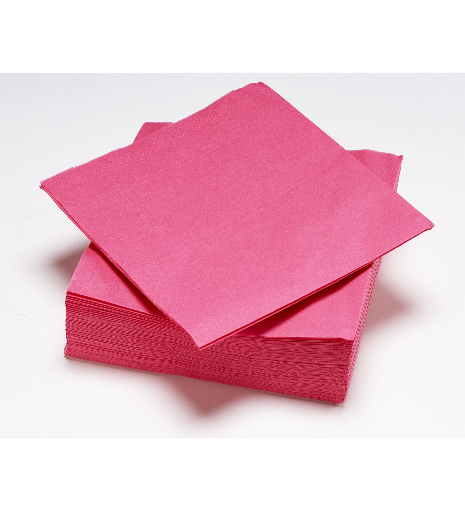 Buy Le Nappage 50 Fuchsia Cotton Wool Napkins - 2-Ply FSC Certified 33x33 cm - Eco-Friendly Tableware for International Shipping - Buy Online on SooperMarket.com