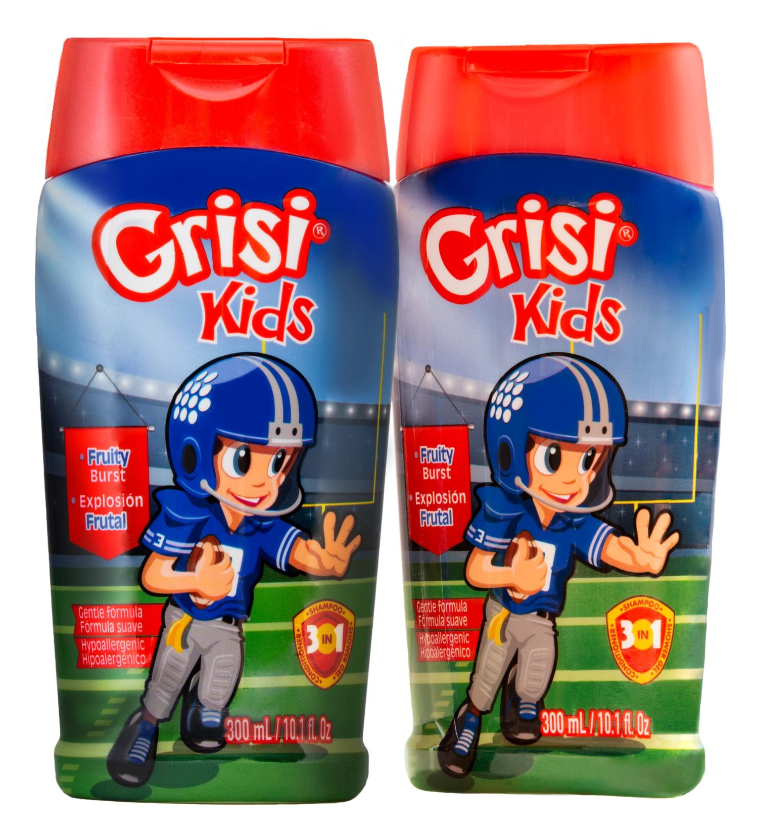 Grisi Kids Chamomile 3 in 1 Shampoo Conditioner Body Wash - Paraben Free & Hypoallergenic - 2-Pack (10.1 FL Oz Per Bottle) - Buy Online on SooperMarket.com