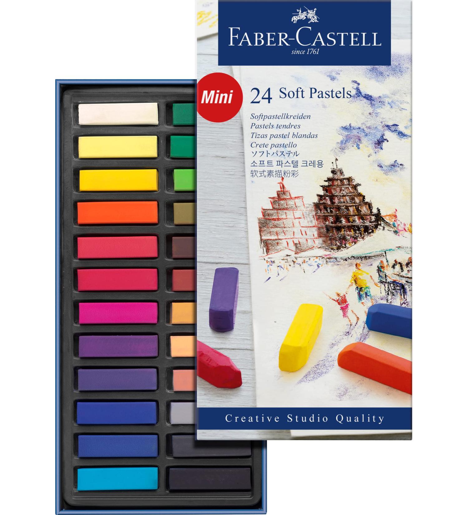 Faber-Castell Soft Pastel Mini Sticks - 24 Vivid Colors, 1.25, Pack of 24 - Assorted - Buy Online on SooperMarket.com