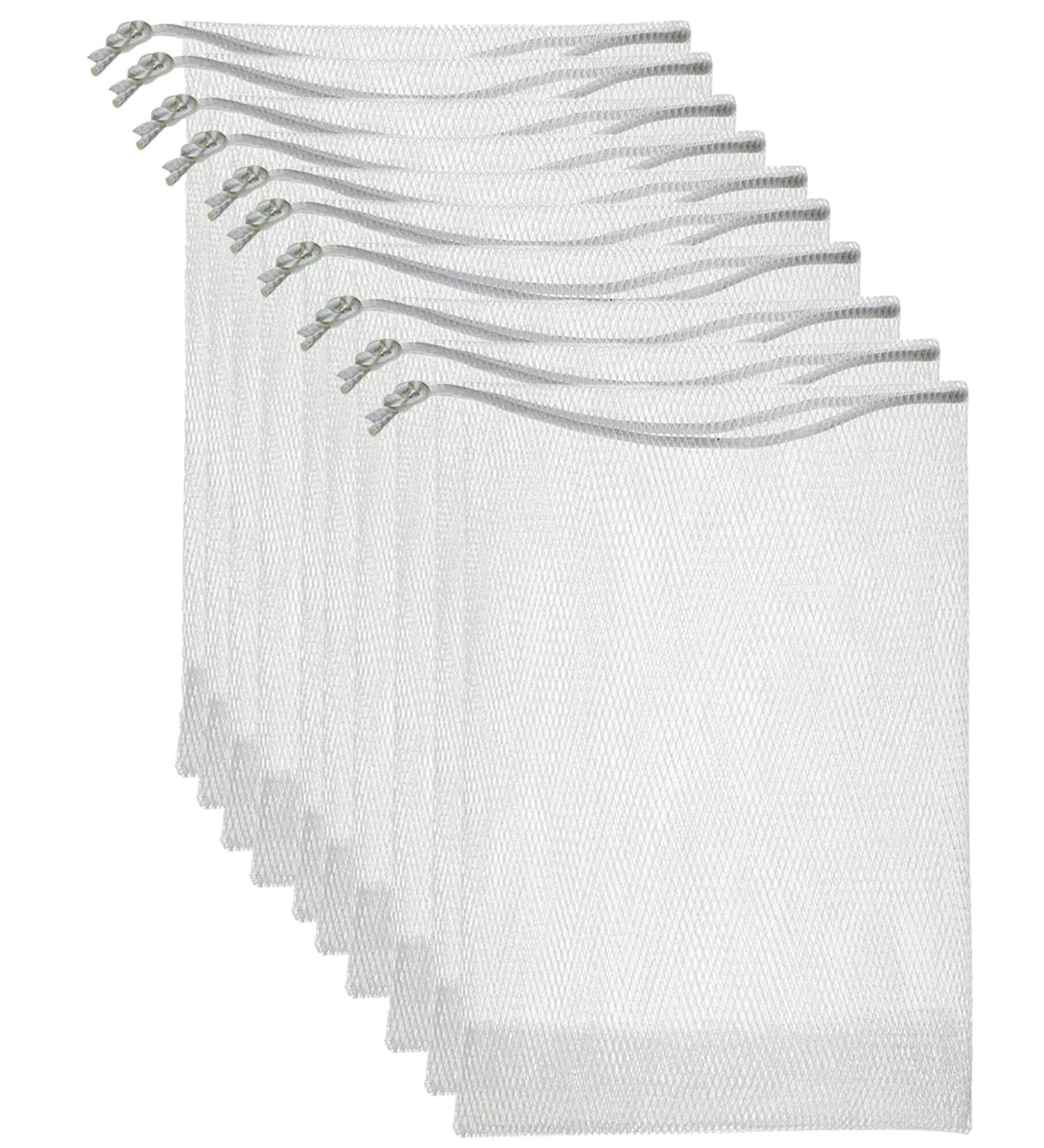 10 Pcs Soap Bag Soft for Shower | Drawstring Mesh Soap Pouch Saver for Foaming & Drying | Hangable Soap Bags for Travel - Buy Online on SooperMarket.com