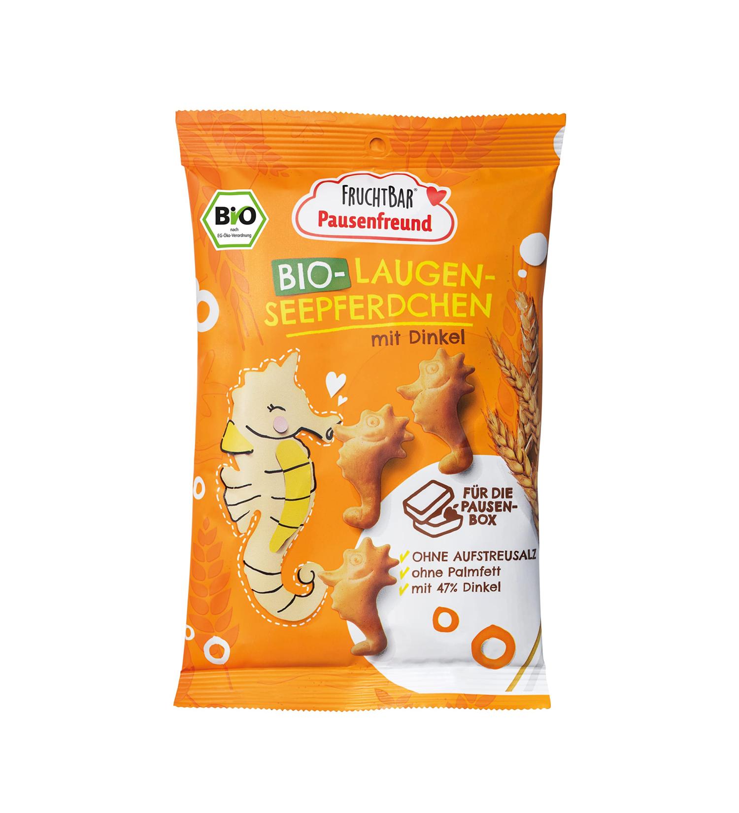 FruchtBar Organic Lye Seahorses with Spelt - 7 x 90g | Healthy Snack for Kids | International Shipping - Buy Online on SooperMarket.com