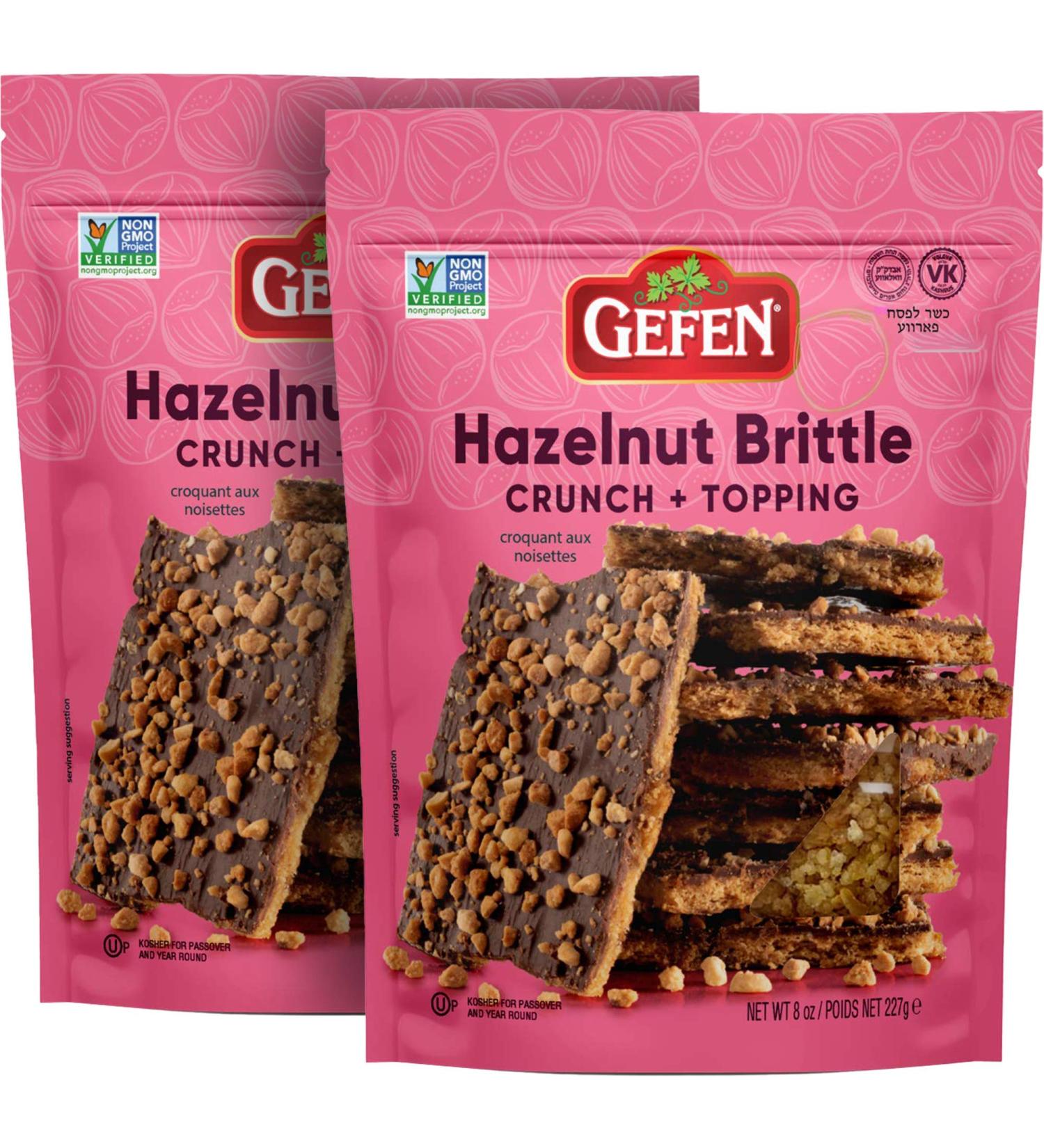 Gefen Hazelnut Brittle Crunch 8oz (2 Pack) - Baking Essential, Non-GMO, Kosher for Passover - Buy Online on SooperMarket.com