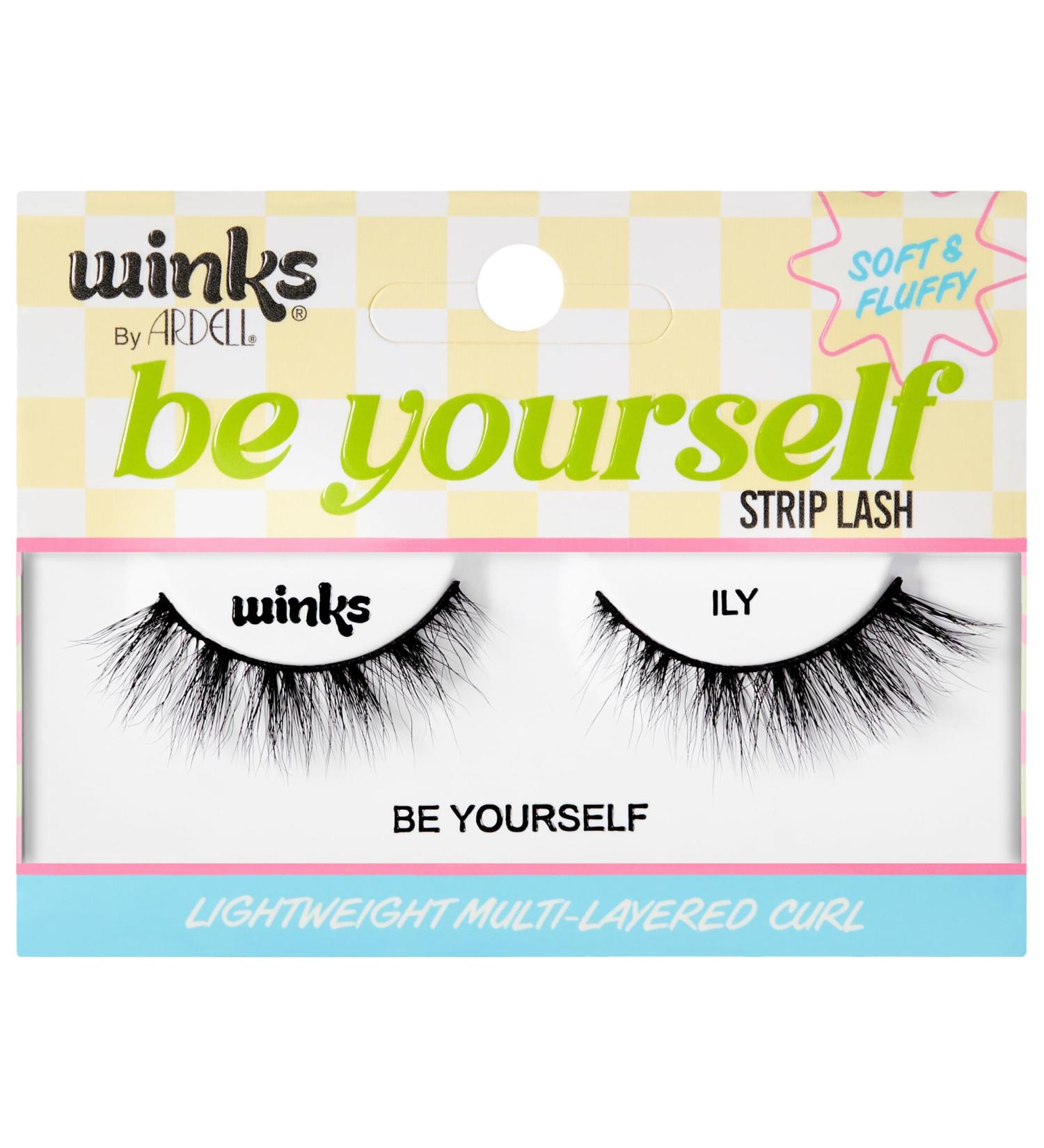 Ardell Winks Be Yourself Lashes - ILY Eye-Enhancing Black Strip Lash (1 Pair) | International Shipping Available - Buy Online on SooperMarket.com