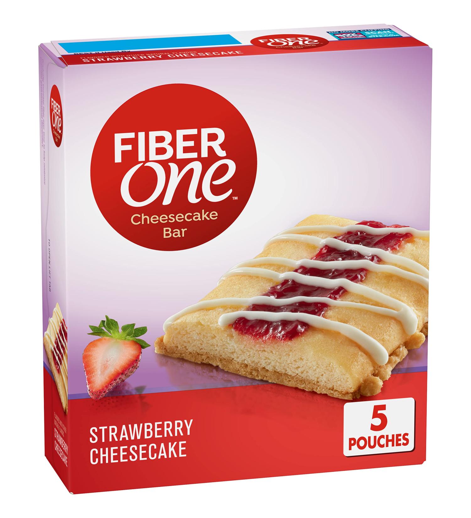 Fiber One Strawberry Cheesecake Bars - 5 Pack (1.35 oz each) | Low Calorie Dessert - Buy Online on SooperMarket.com