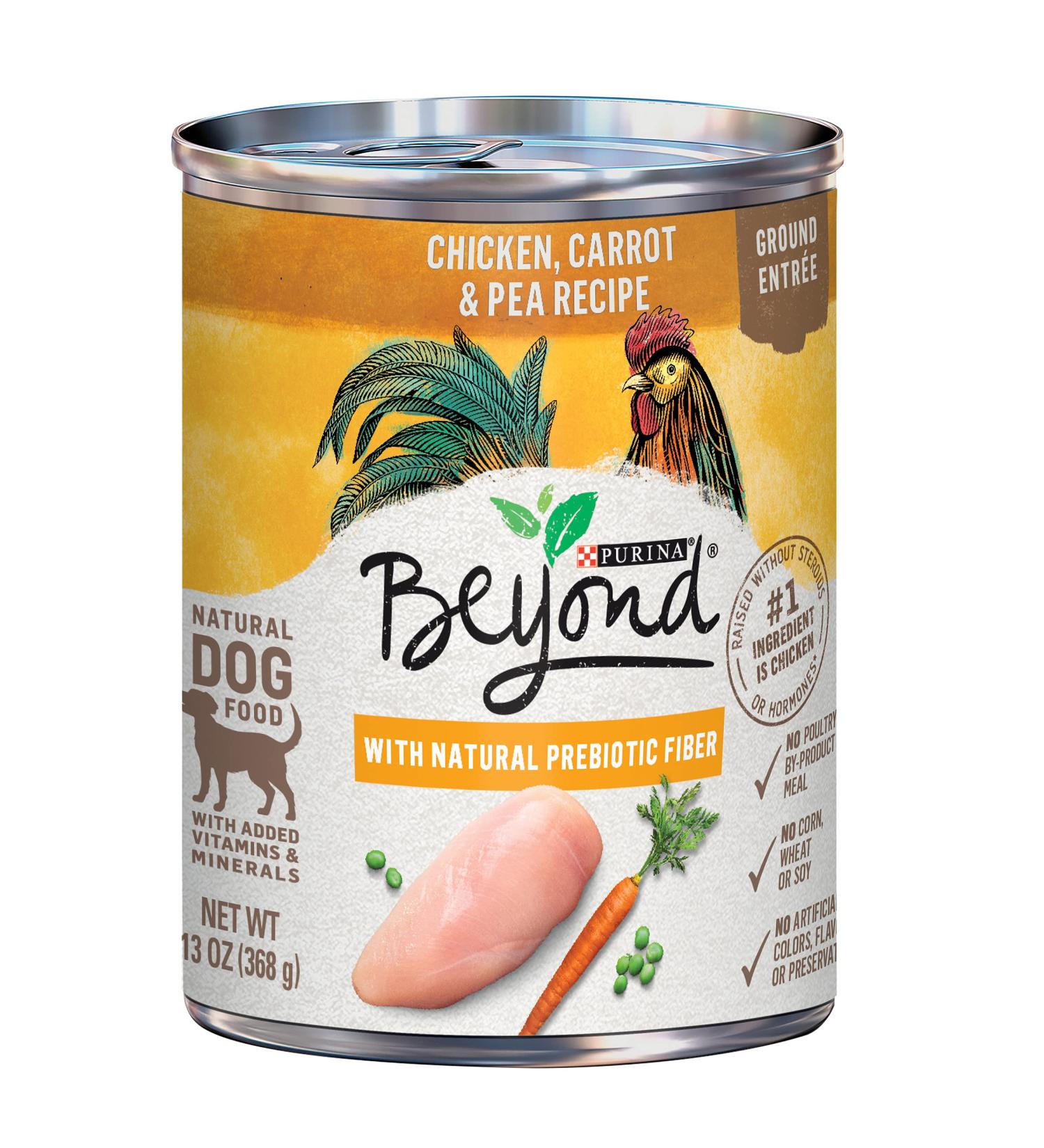 Purina Beyond Grain Free Wet Dog Food - Chicken, Carrot & Pea - 12 Cans (13 oz) - Natural Adult Entree - Buy Online on SooperMarket.com