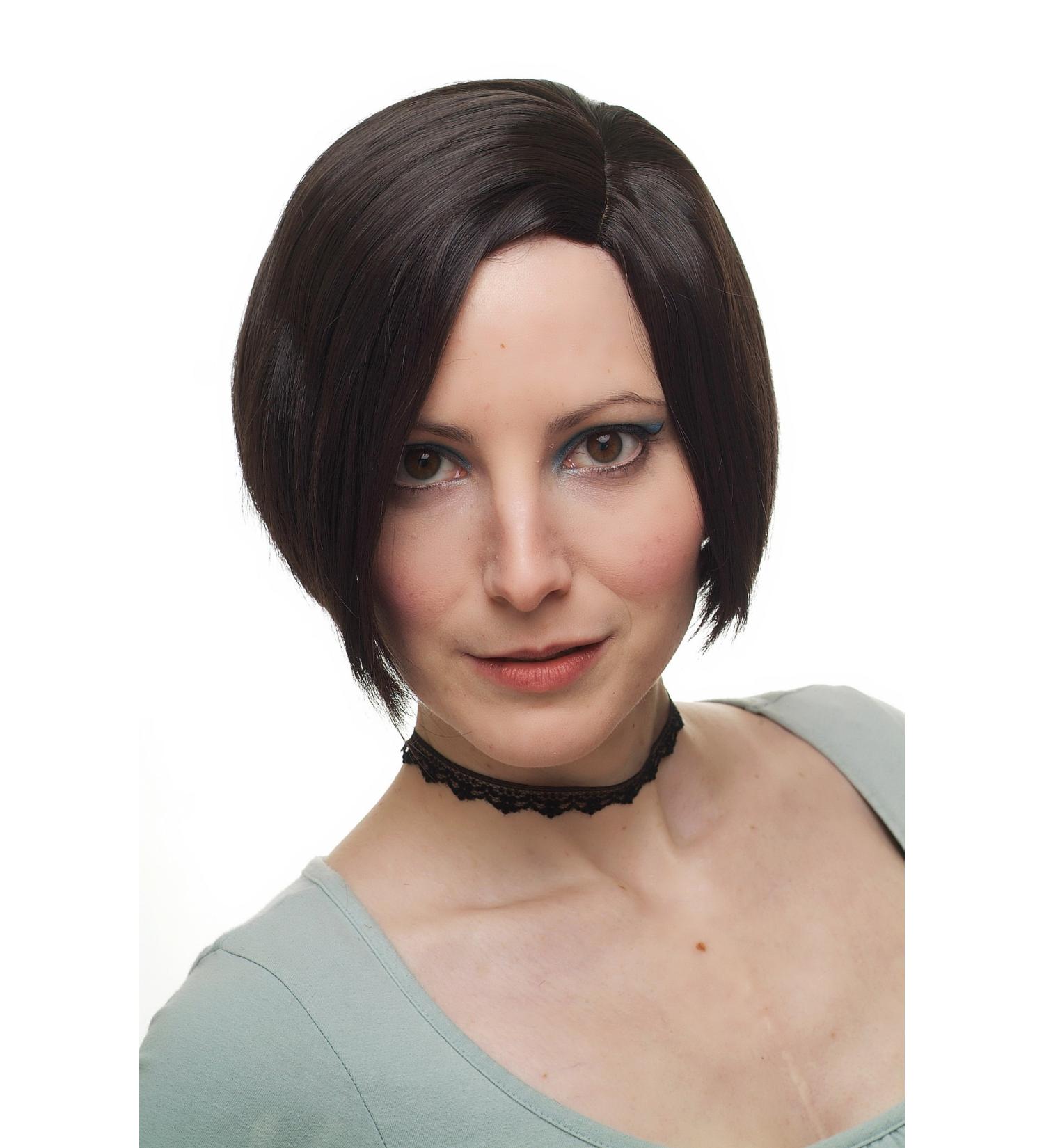 Buy Sexy Dark Brown Asymmetrical Bob Wig for Women | Short Hair Wig - 1248-4 | International Shipping - Buy Online on SooperMarket.com