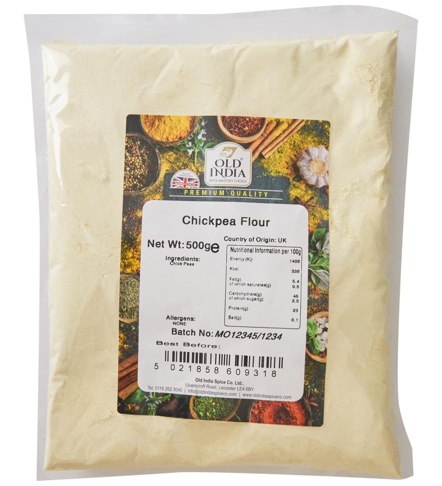 Old India Chickpea Flour 500g - Authentic 500g Pack for Delicious Indian Cooking - Buy Online on SooperMarket.com