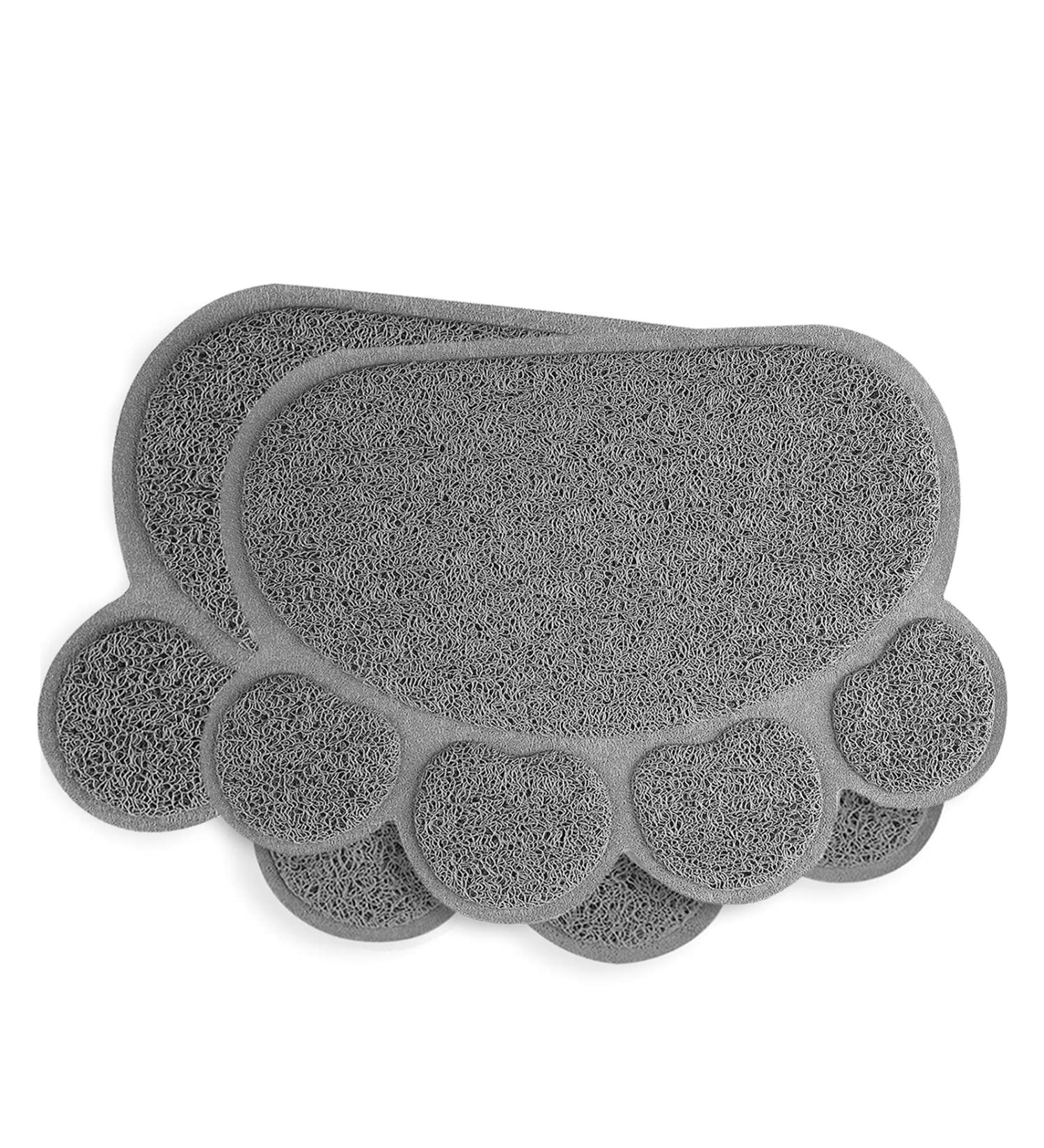 INFURIDER Cat Litter Mat Cute Paw Shape Pet Feeding Mat 15 x12 Cat Food Water Bowl Placemat Anti-Slip Puppy Cat Eating Dish Pad for Pet Accessories(2 Pack) - Buy Online on SooperMarket.com