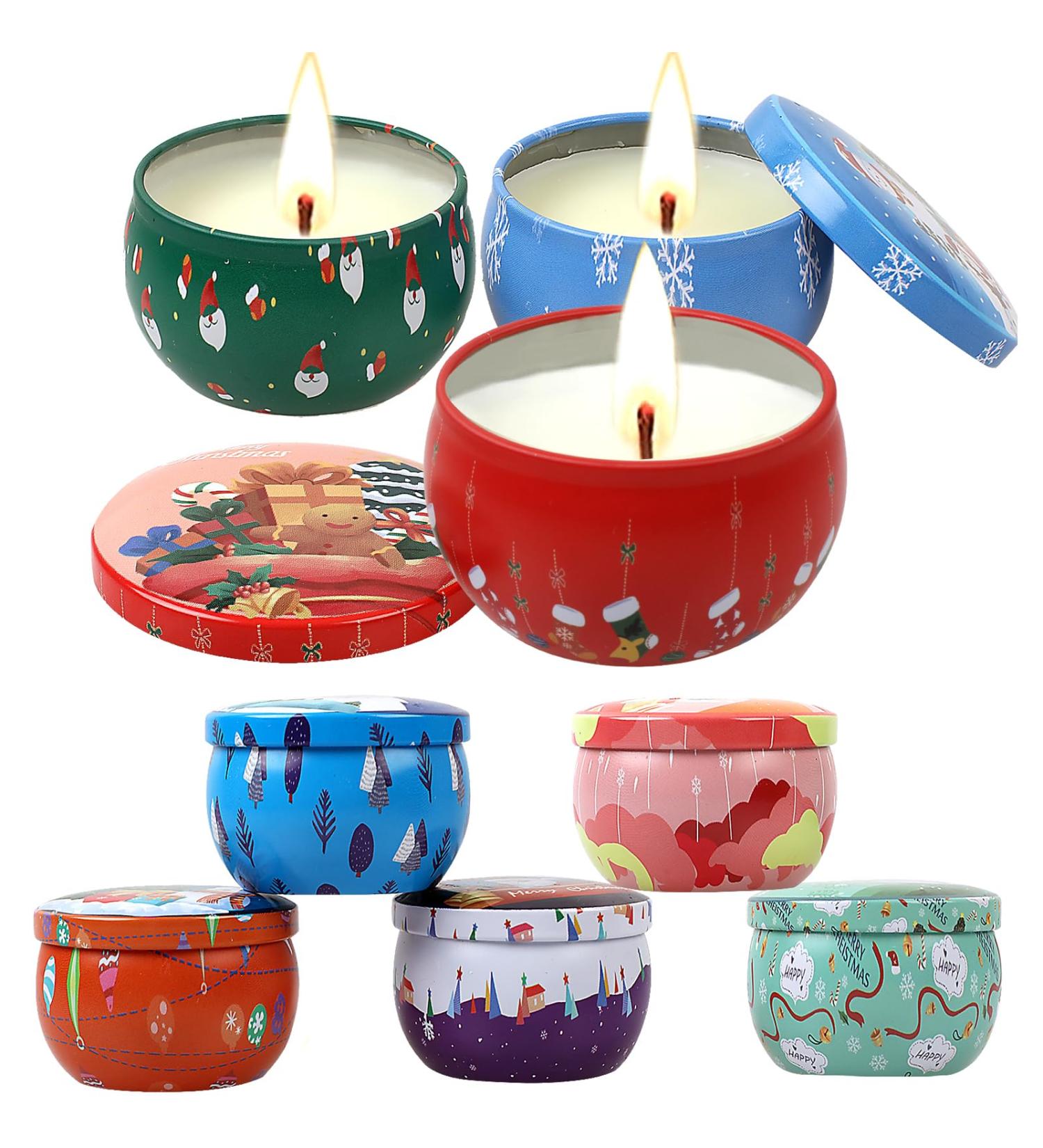 Fragrance Candle Gift Set - 100% Natural Soy Candles for Christmas Mother's Day Yoga & Aromatherapy | 8-Pack - Buy Online on SooperMarket.com