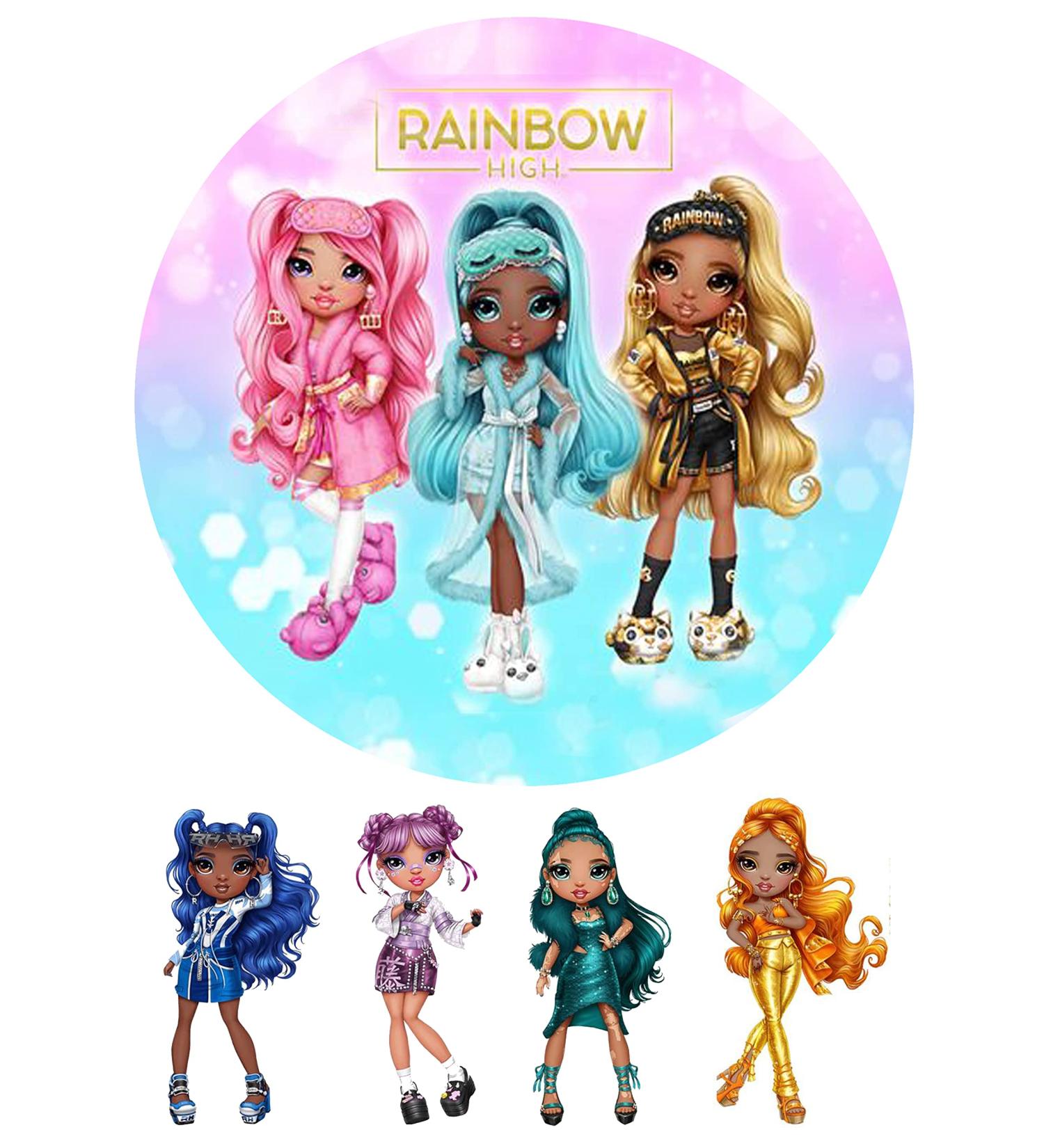 "Rainbow High" 20 cm - 8 cm Cake Topper (Sugar Paper) Sugar paper. - Buy Online on SooperMarket.com