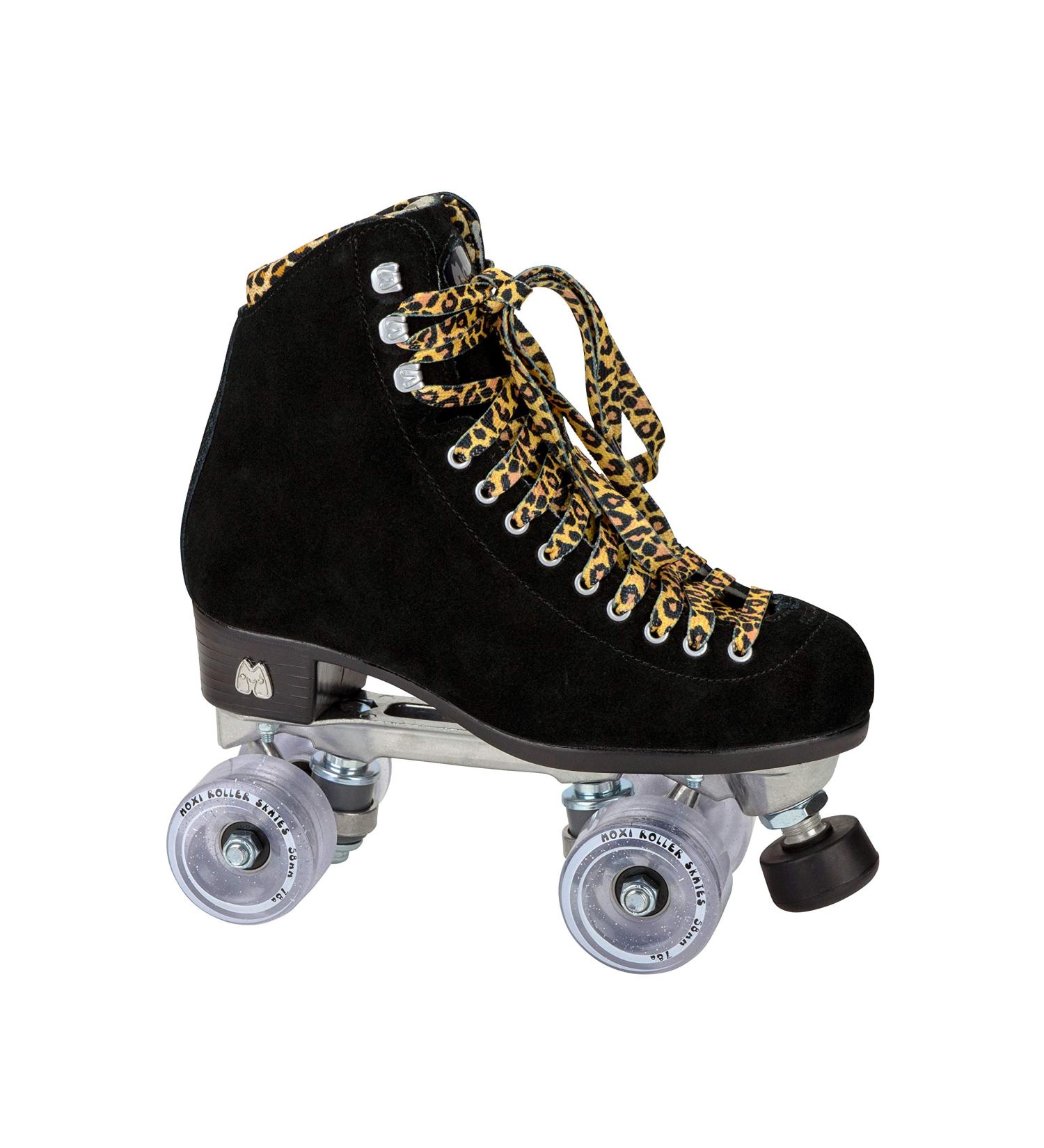 Moxi Panther Roller Skates - Stylish Black Suede Womens Skates | Size 7 - Buy Online on SooperMarket.com