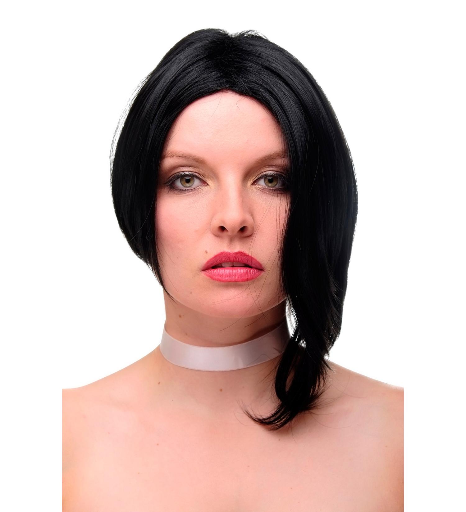 Shop WIG ME UP Women's Short Bob Wig - Boldly Parted Asymmetrical Black GF-W2202-1 | International Shipping Available - Buy Online on SooperMarket.com