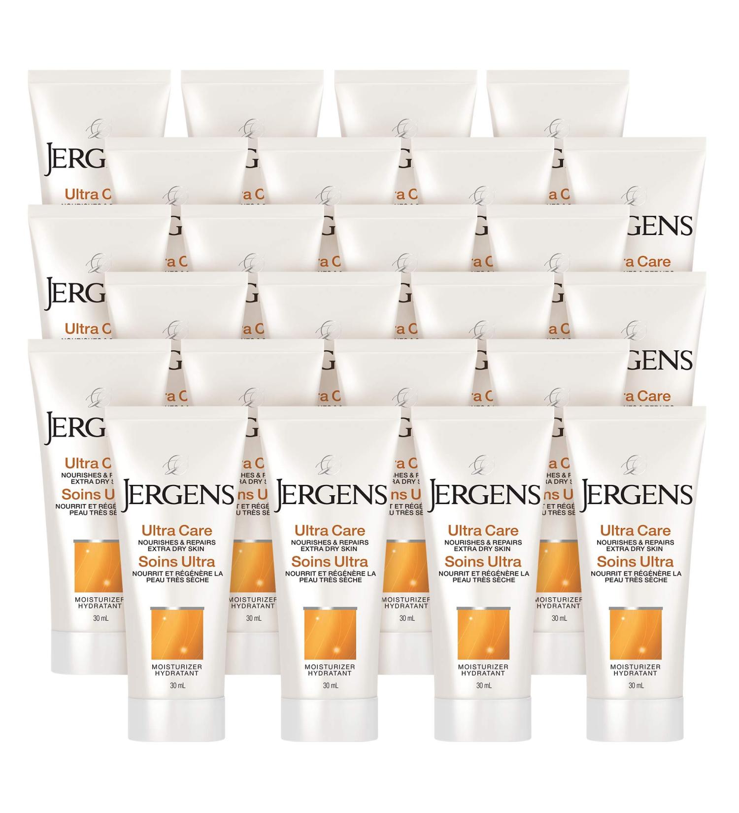 Jergens Ultra Care Moisturizer & Body Lotion Travel Size Multi Pack for Dry Skin (30 ML X 24 CT.) Warm 30 ml (Pack of 24) - Buy Online on SooperMarket.com
