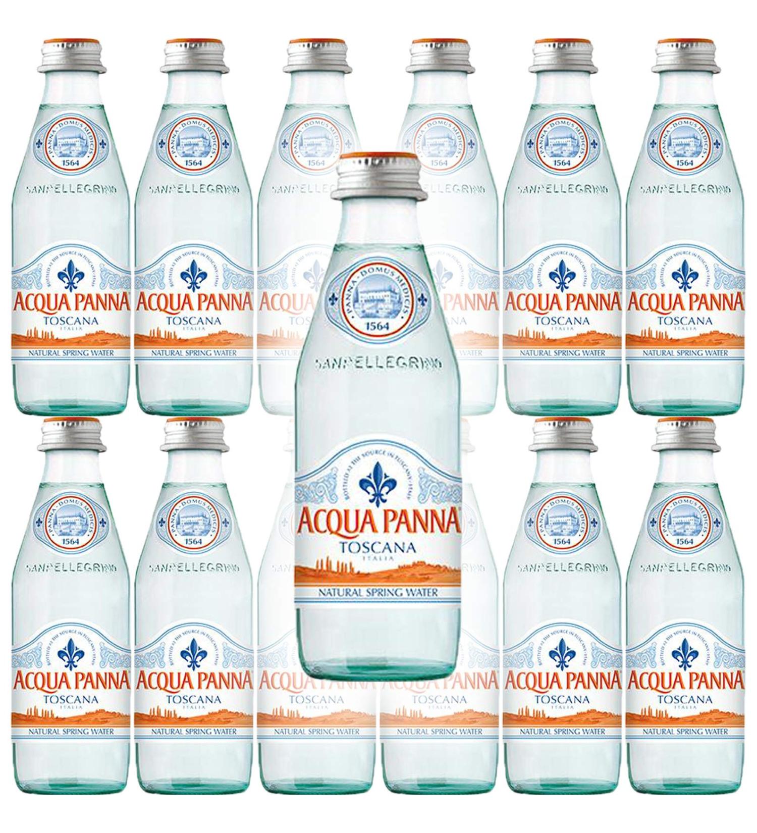 Acqua Panna Toscana Spring Water, 8.8oz Glass Bottle (Pack of 12, Total of 105.6 Oz)