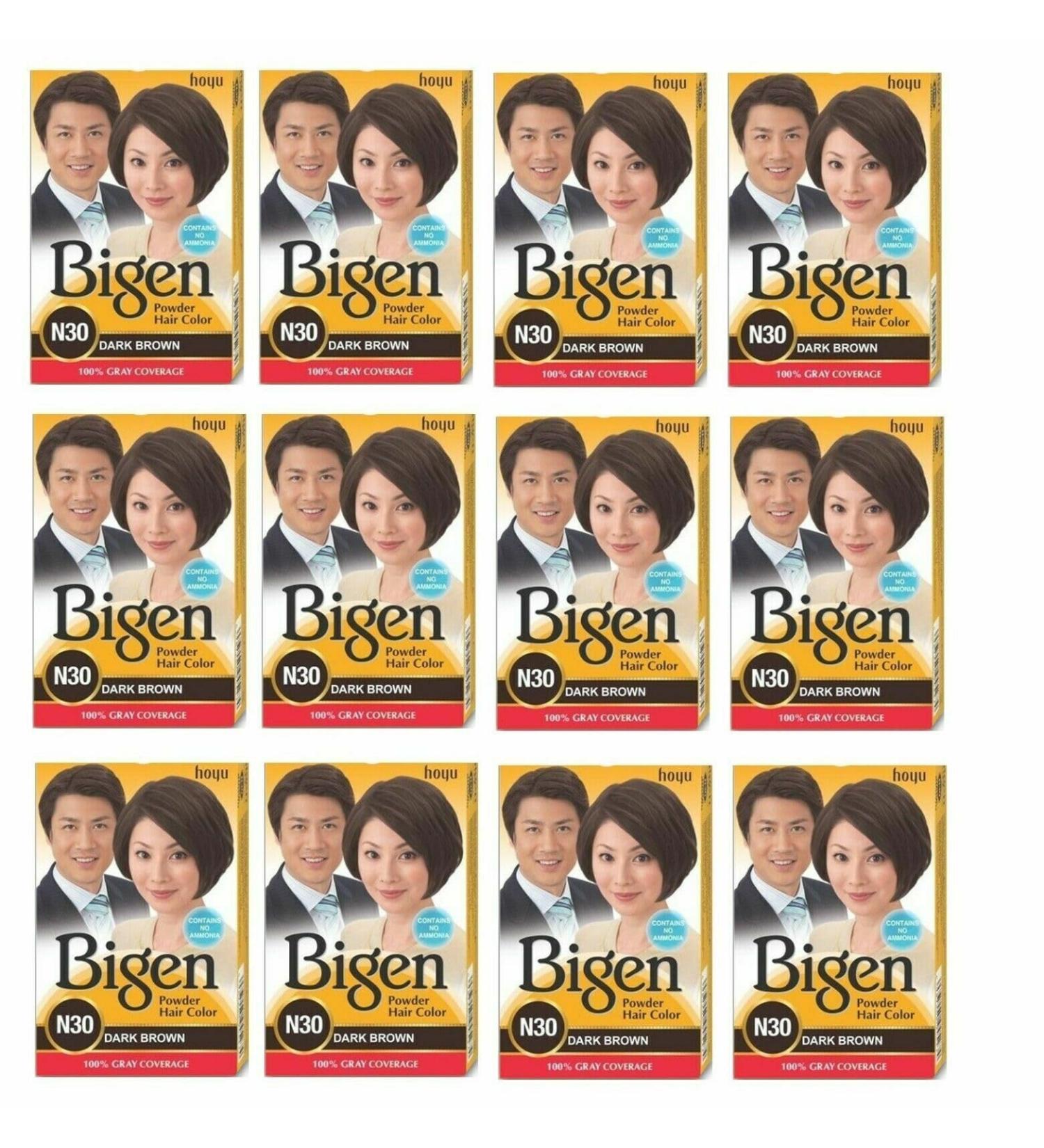 BIGEN Powder Hair Color 6g - Oriental Black N30 (Pack of 12) - Buy Online on SooperMarket.com