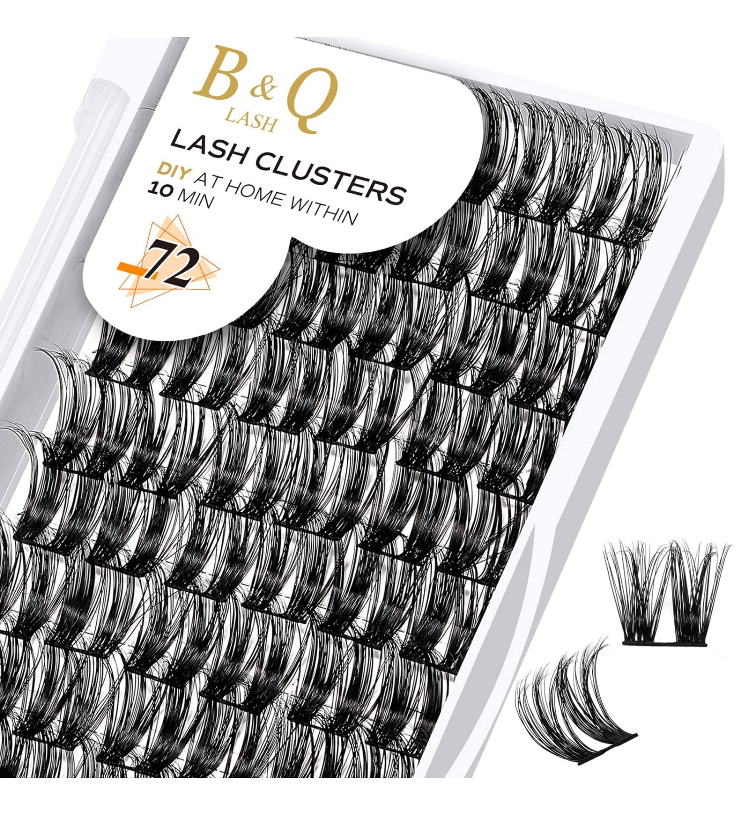 D Curl 12mm 72 Clusters B&Q Lash Clusters | Volume Eyelash Extensions - B12 D-12mm - Buy Online on SooperMarket.com