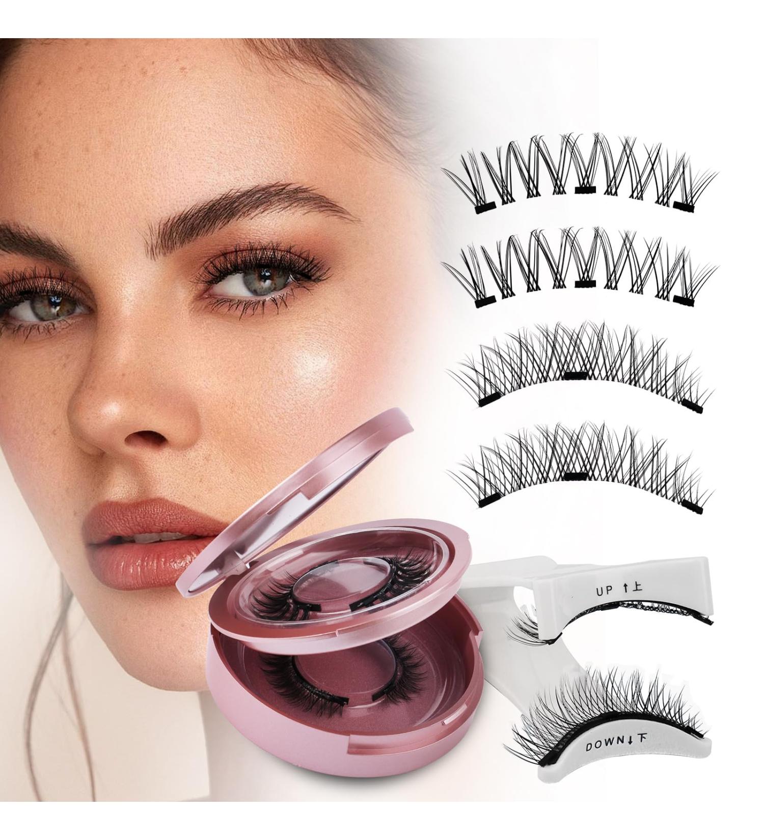 Magnetic Lashes 2 Pairs Reusable Magnetic Eyelashes with Applicator No Glue Magnetic Eye lashes Natural Look without Eyeliner Magnetic Lashes Kit(magnetic lashes-Y1+Y3) CX-Y1+Y3 - Buy Online on SooperMarket.com