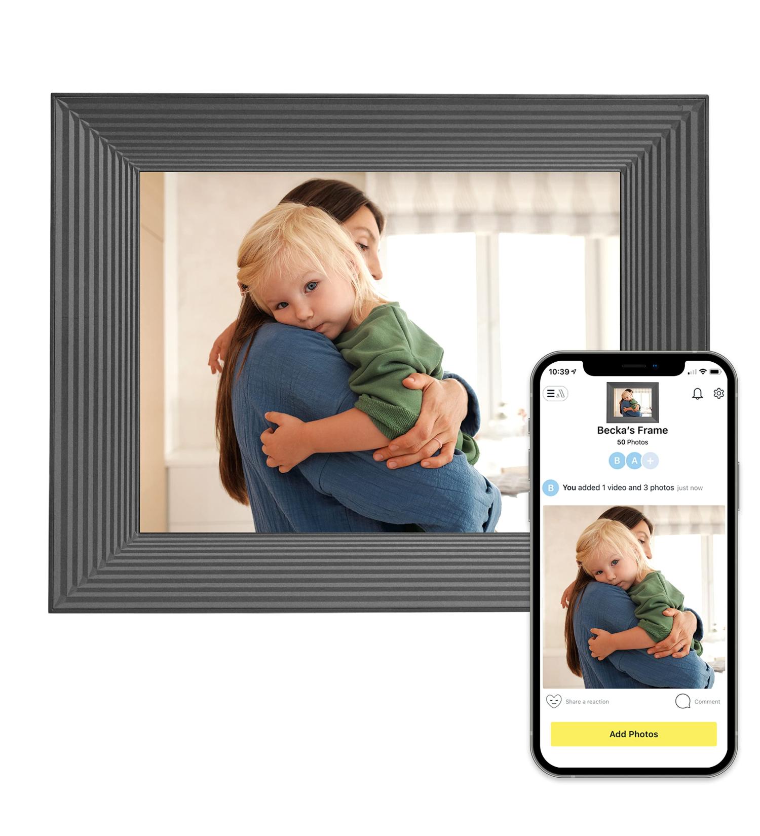 Aura Mason 9-inch WiFi Digital Picture Frame with Aura App - Free Unlimited Storage - Wirecutter's Best Pick 2022 - Graphite - 1600x1200 Resolution - Buy Online on SooperMarket.com