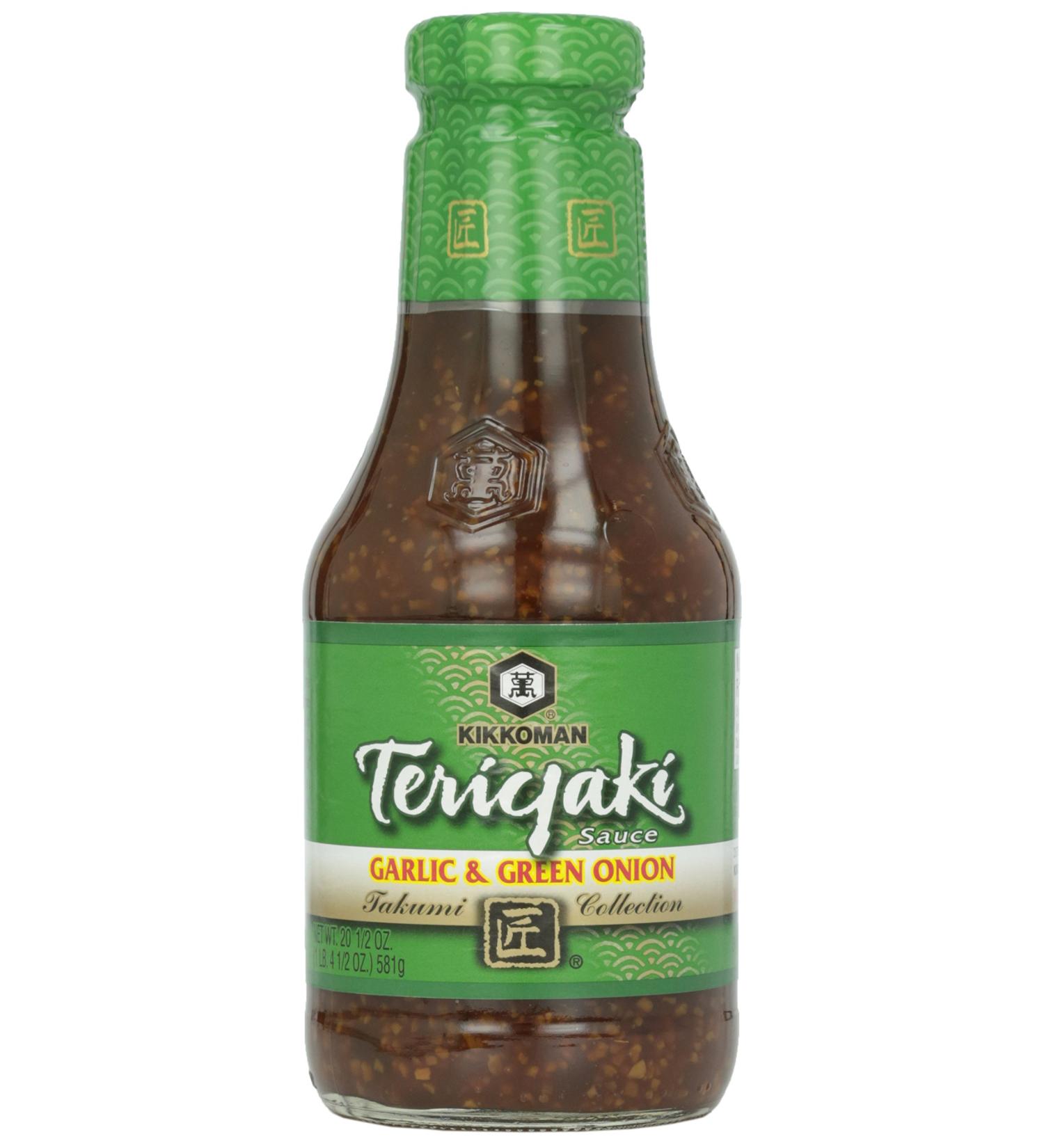 Kikkoman Teriyaki Sauce with Garlic & Green Onion - 20.5 oz | Flavorful Marinade & Stir-Fry Sauce - Buy Online on SooperMarket.com