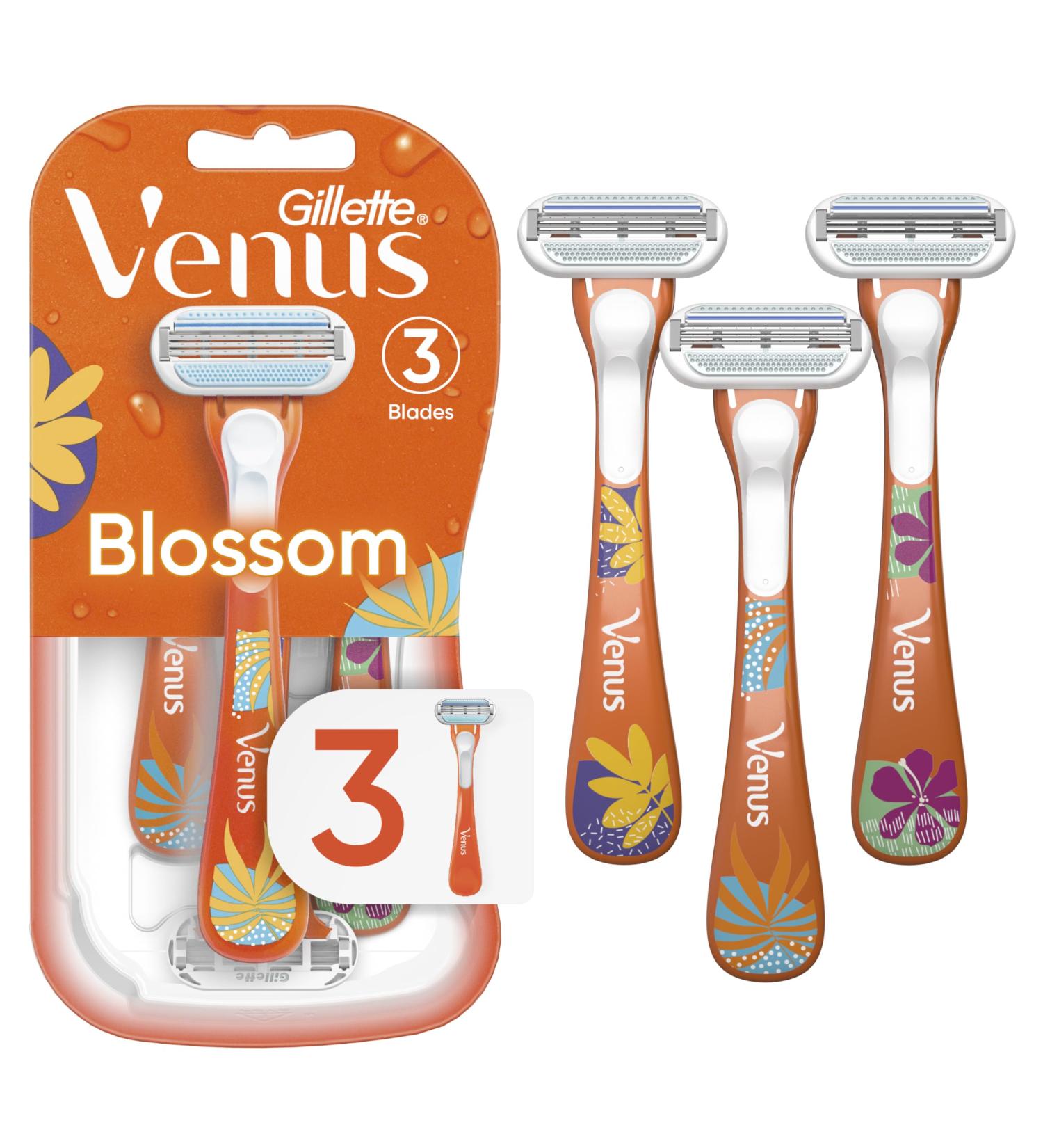 Gillette Venus Venus Blossom Women's Disposable Razor 3 Count 1 count (Pack of 3) - Buy Online on SooperMarket.com