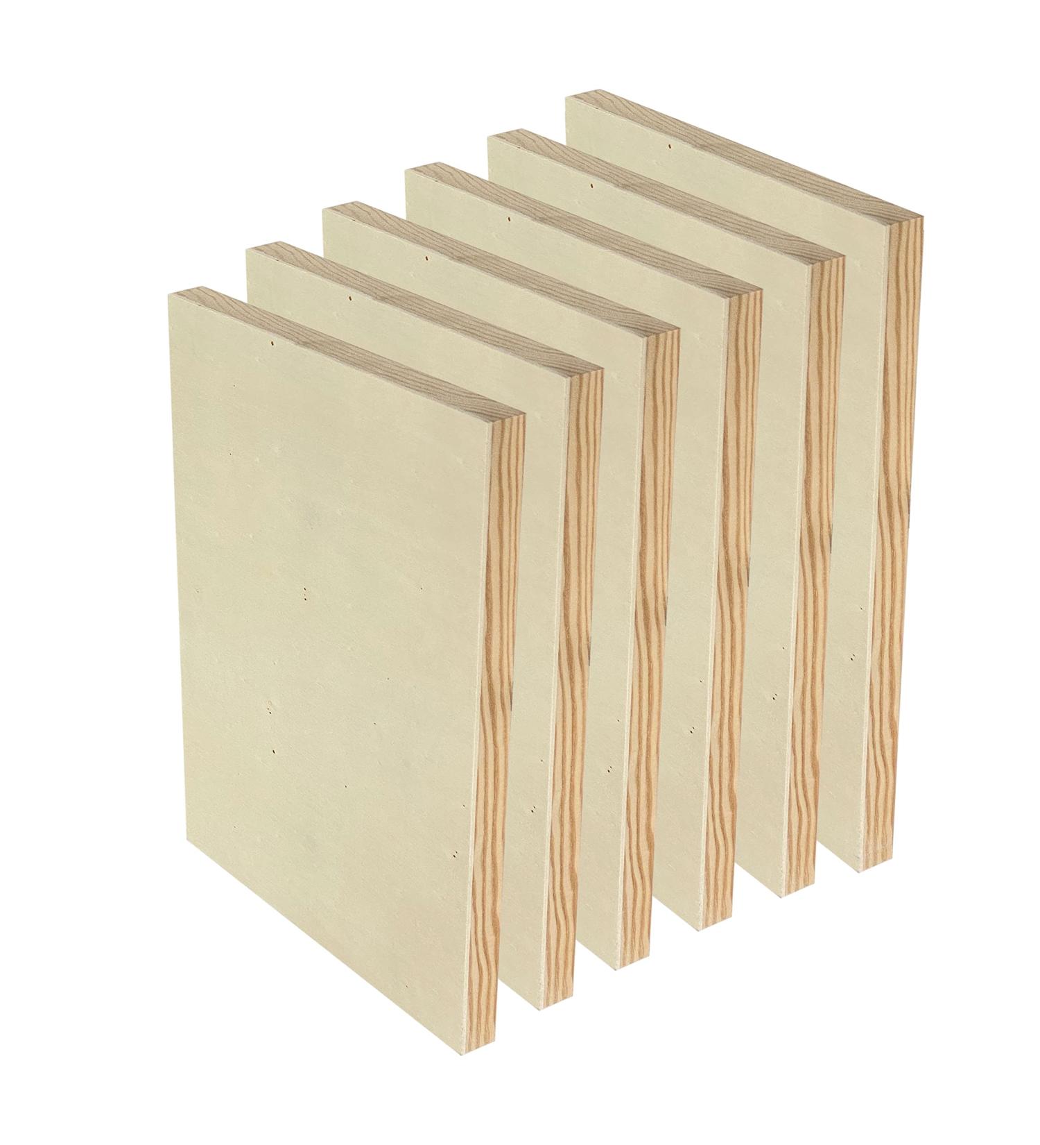 9x12 Wood Canvas 6-Pack - Framed Wooden Panel Boards for Painting and Pouring Crafts - Buy Online on SooperMarket.com