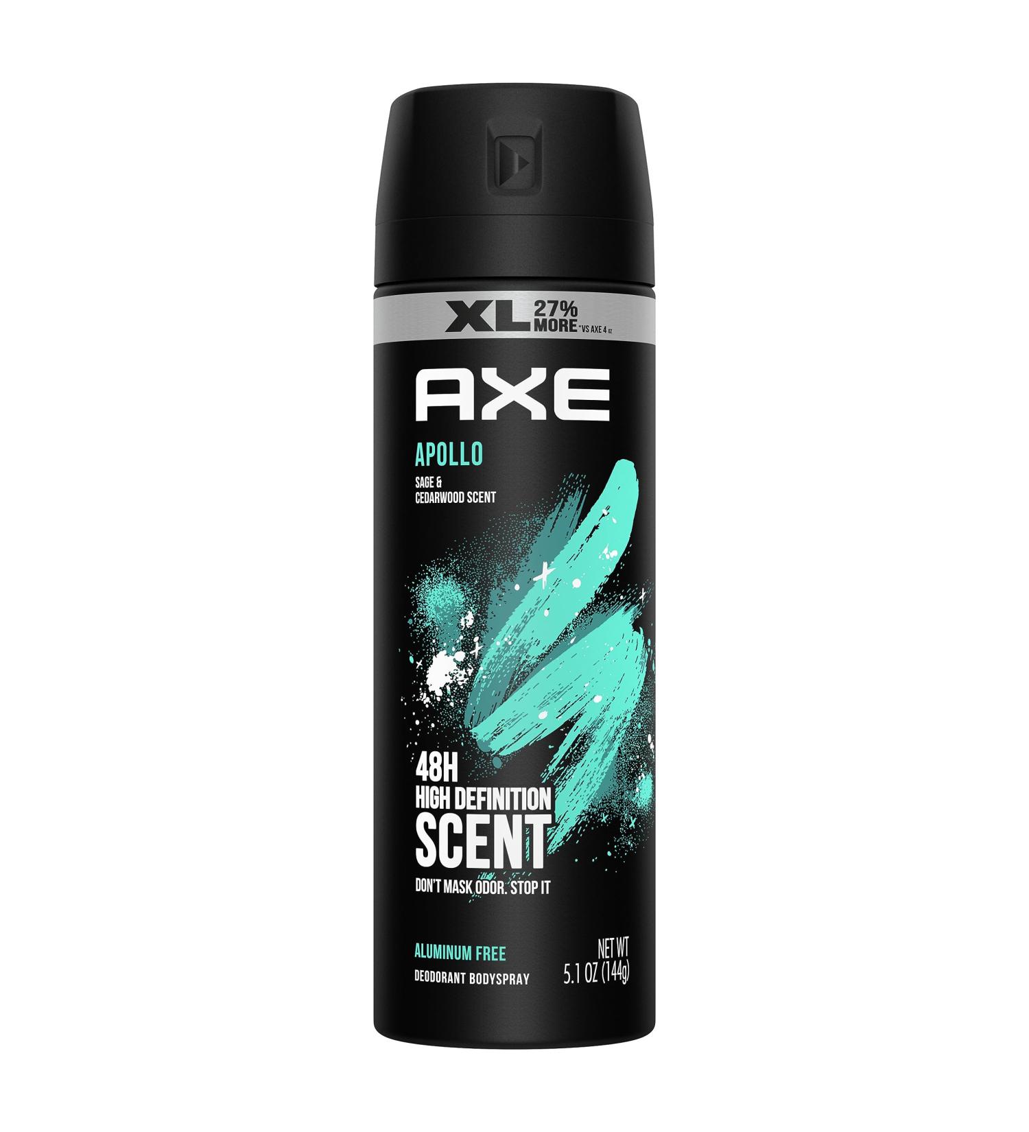 Axe Apollo Deodorant Body Spray For Men 48H Odor Protection Sage & Cedarwood Aluminum Free Body Spray Deodorant 5.1oz - Buy Online on SooperMarket.com