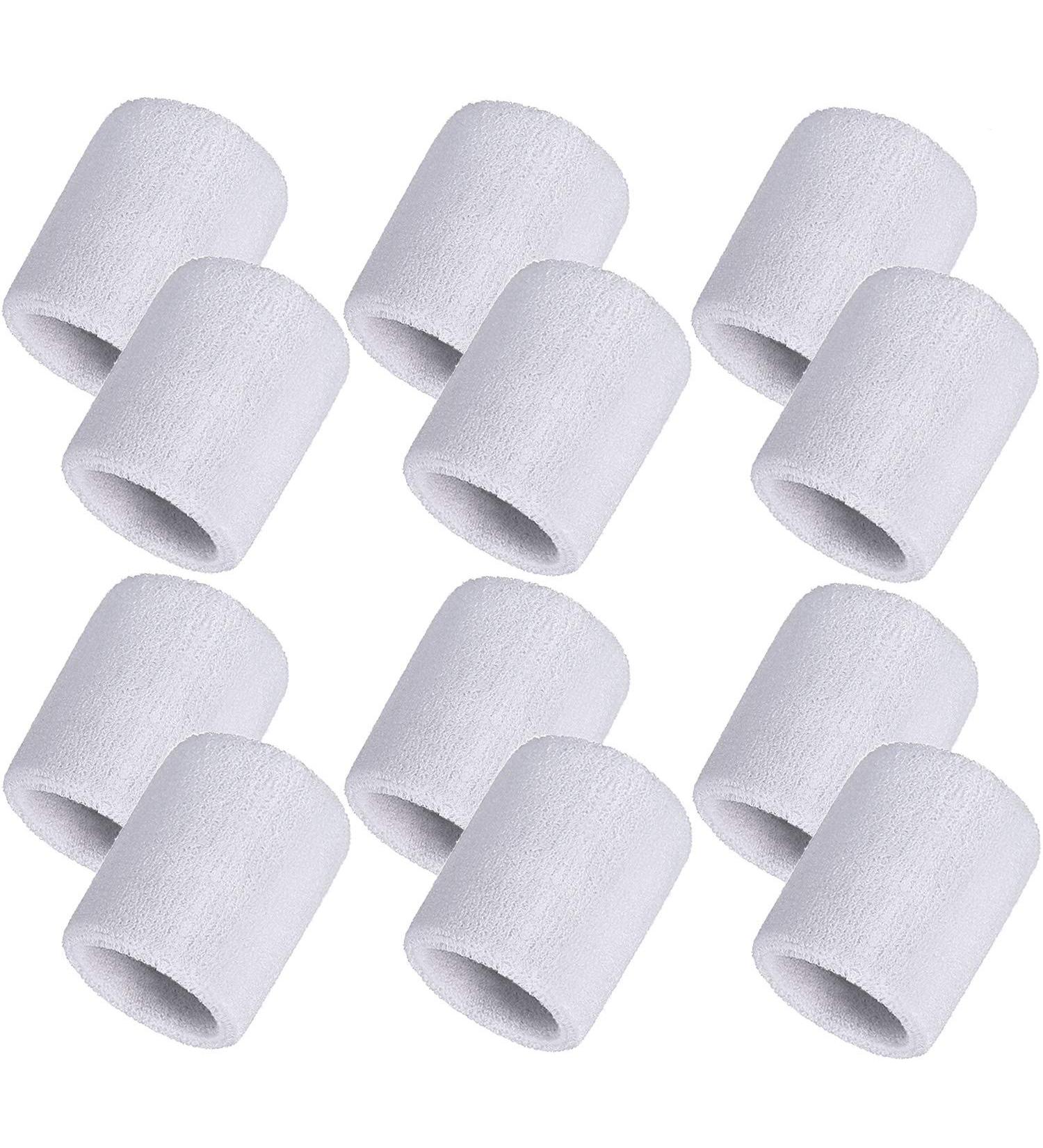 12 Cotton Welding Bands for Men & Women - Ideal for Tennis Basketball Running & Gym Training | White & Opulent Garden - Buy Online on SooperMarket.com