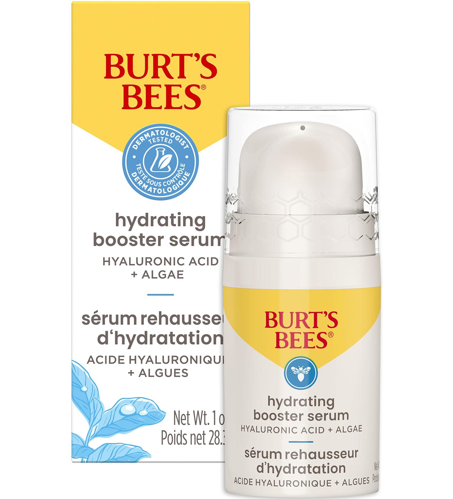Burt's Bees Hyaluronic Acid Face Serum - Lightweight Hydrating Booster with Algae | 1 oz - Buy Online on SooperMarket.com