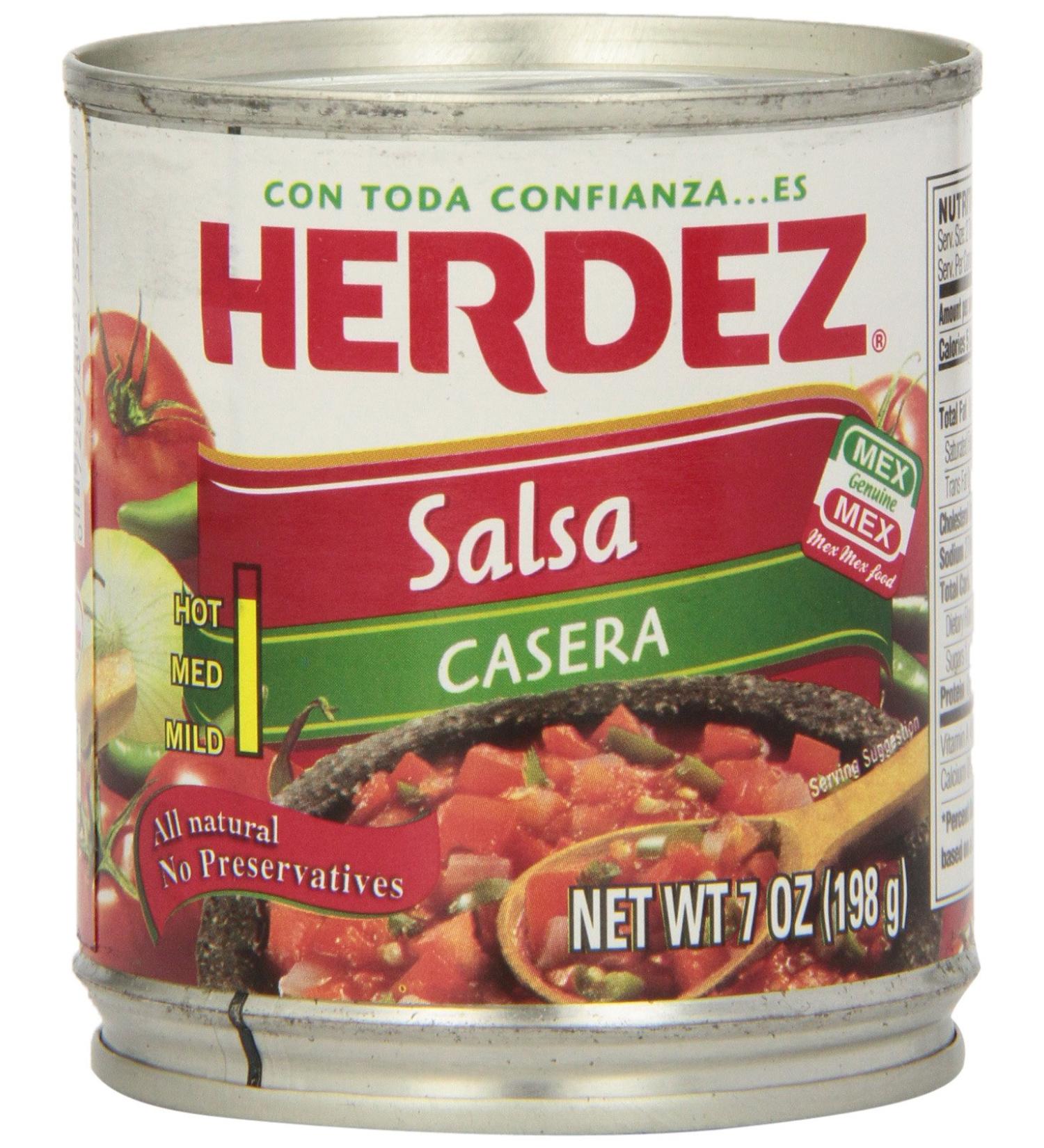 Herdez Salsa Casera 7oz Can (12 Pack) - Authentic Mexican Salsa - Buy Online on SooperMarket.com