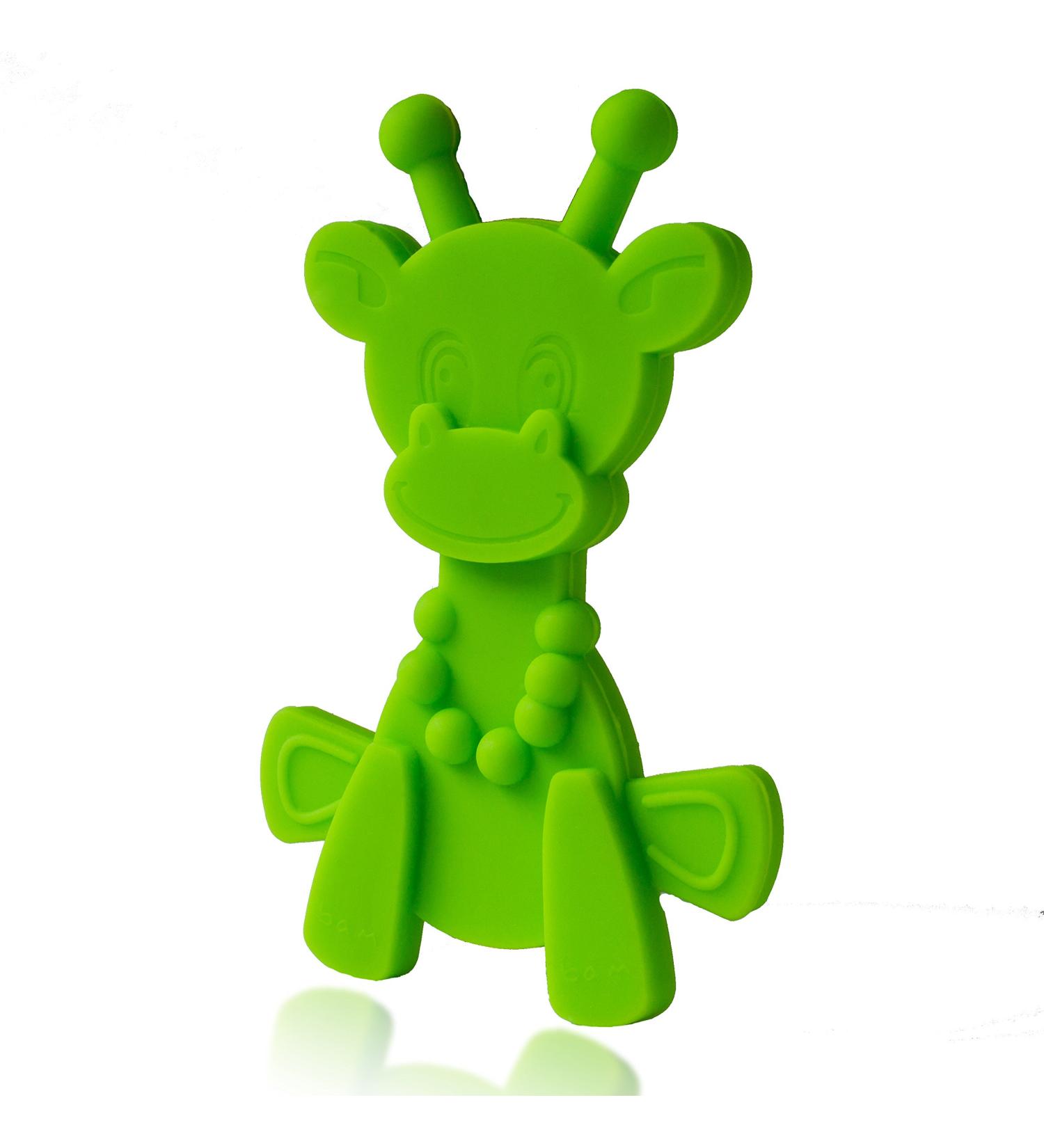 Little Bambam Giraffe Teether Toy by Bambeado - Natural Teething Comfort for Baby and Infant - Lime - Buy Online on SooperMarket.com