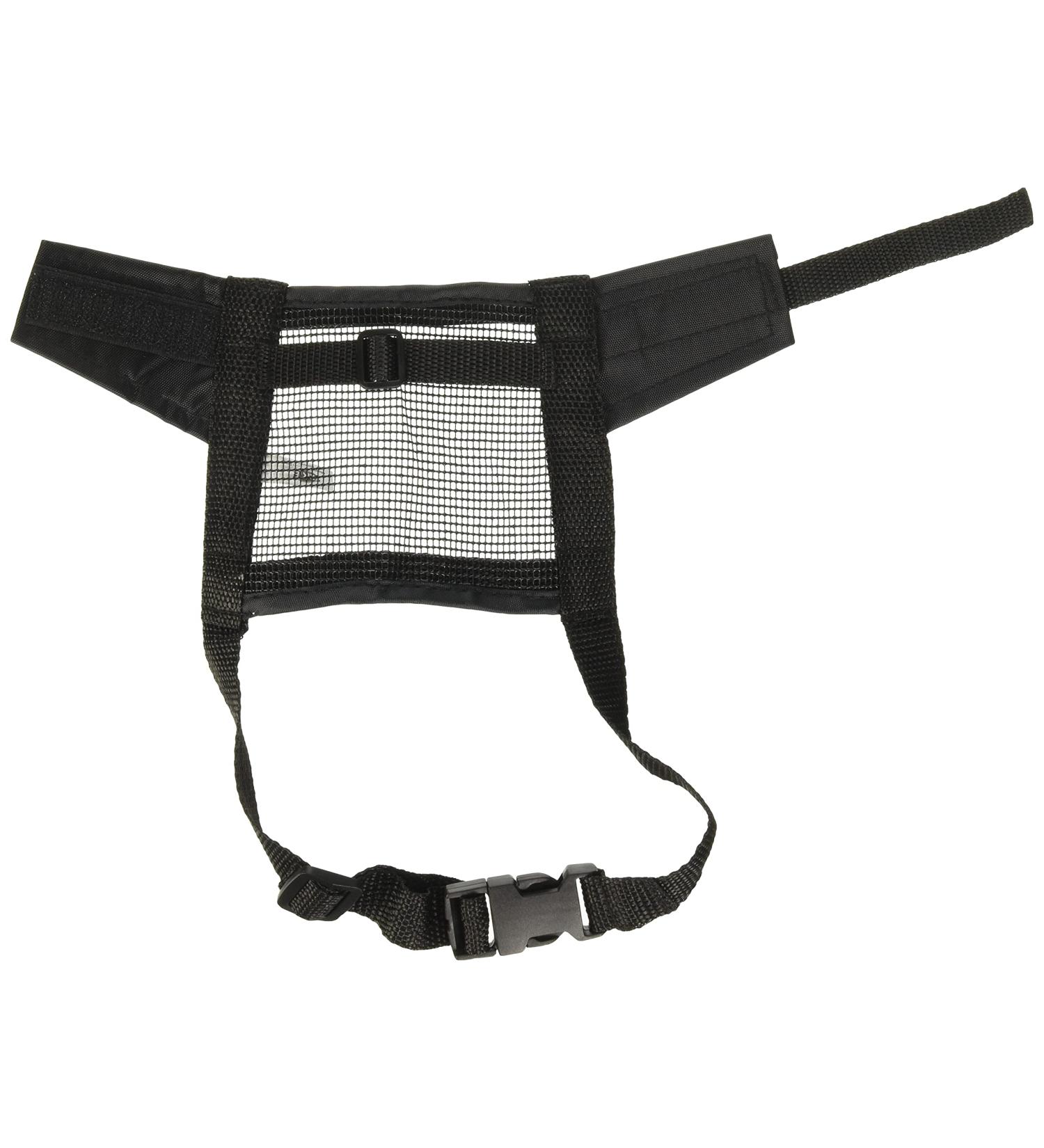 Trixie 19262 Black Dog Muzzle with Mesh Insert - Polyester S-M | 1 Piece for Comfortable & Safe Training - Buy Online on SooperMarket.com