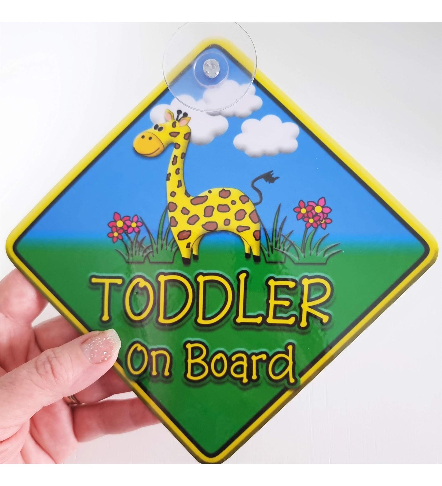 Toddler Garden Giraffe Non Personalised Novelty Baby on Board car Window Sign