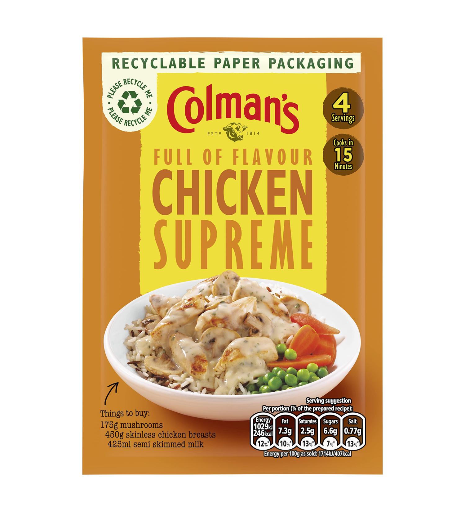 Colman's Chicken Supreme Seasoning Mix - Delicious & Easy 38g - Buy Online on SooperMarket.com