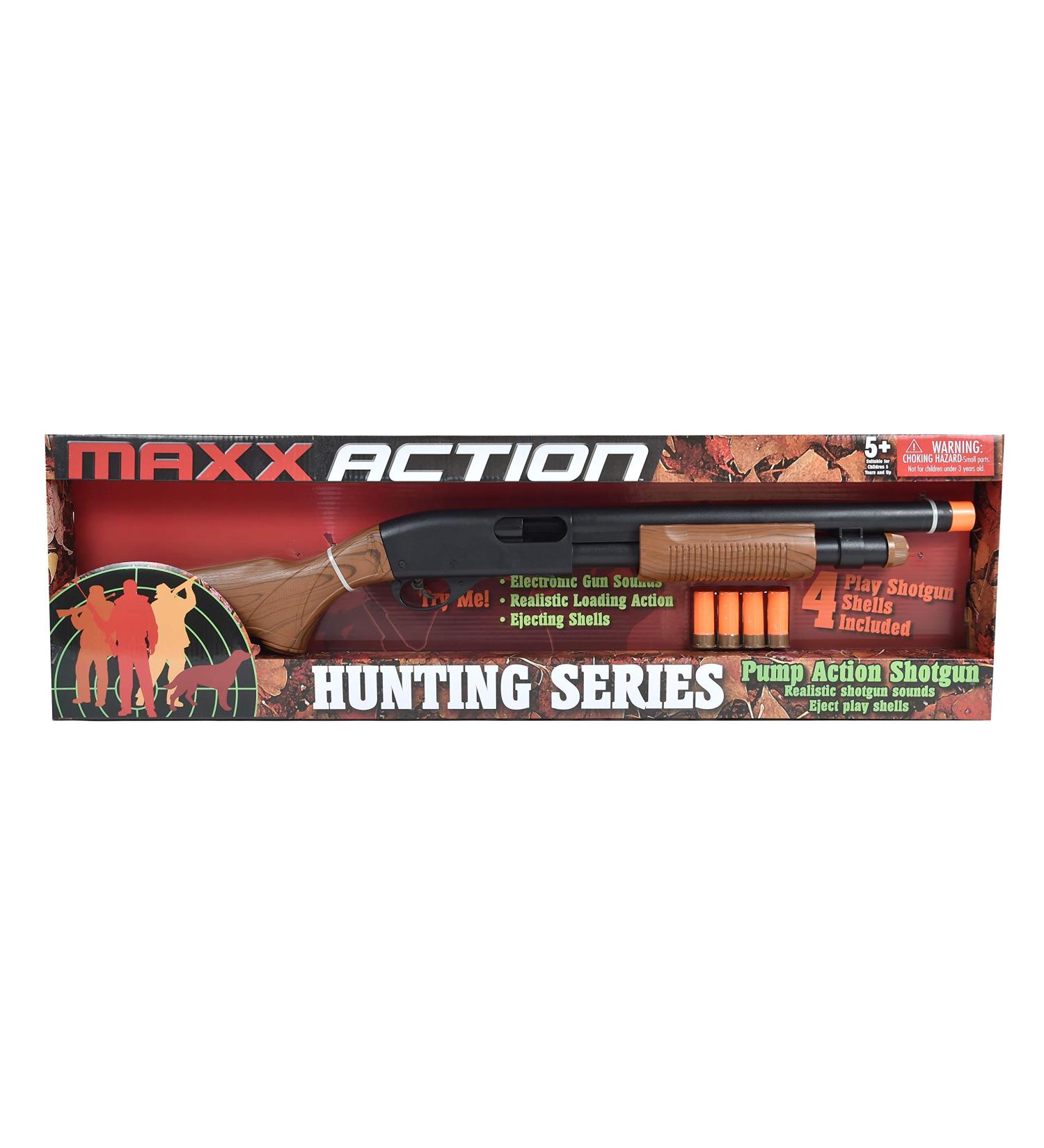 Sunny Days Pump Action Blaster with Realistic Sounds & Ejecting Shells | Cowboy Costume Toy for Kids - Maxx Action Wood Grain Blaster - Buy Online on SooperMarket.com