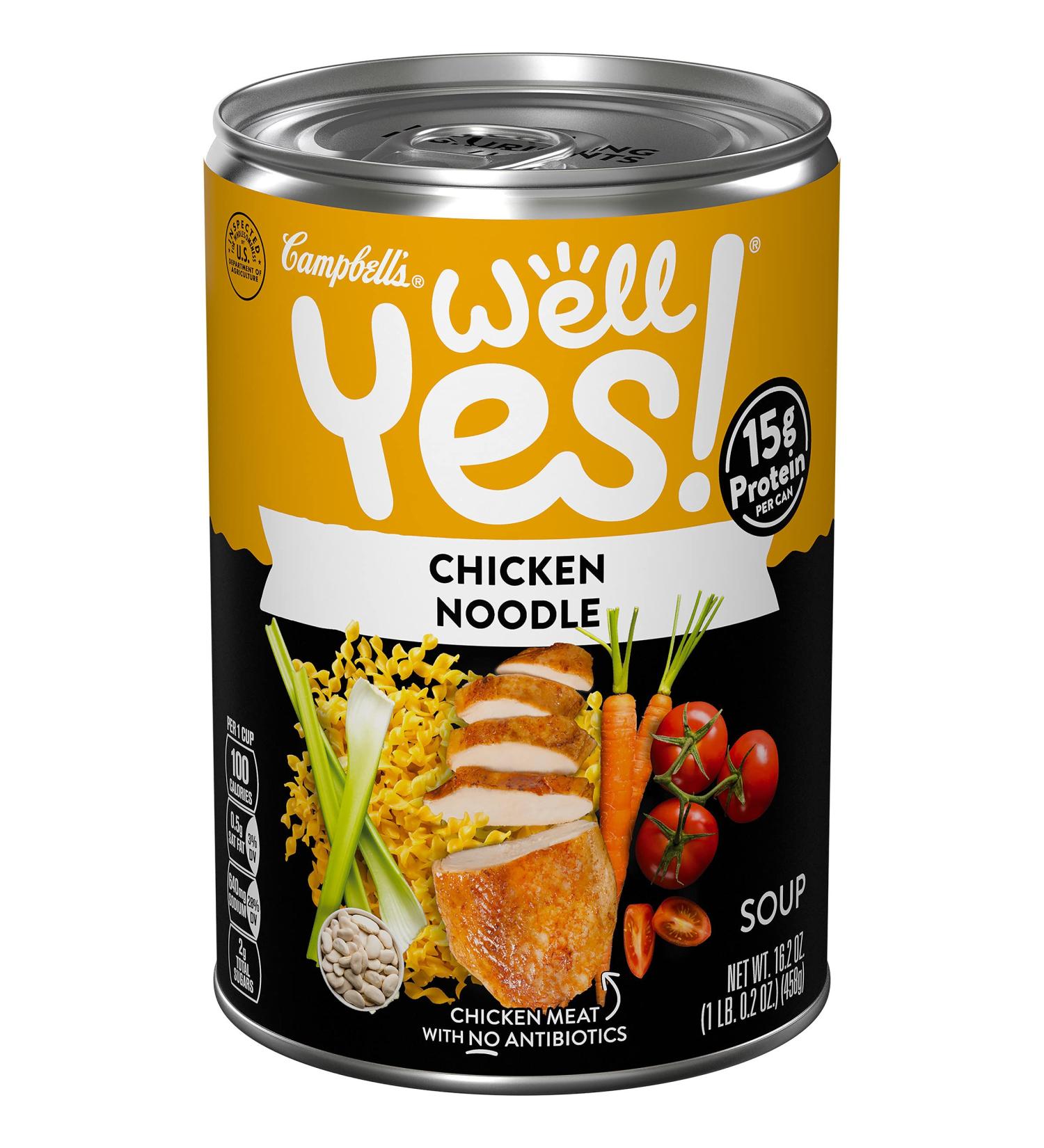 Campbell's Well Yes! Chicken Noodle Soup 16.2 oz. Cans (Pack of 4) - 4 Pack, 1.01 lb Each - Buy Online on SooperMarket.com