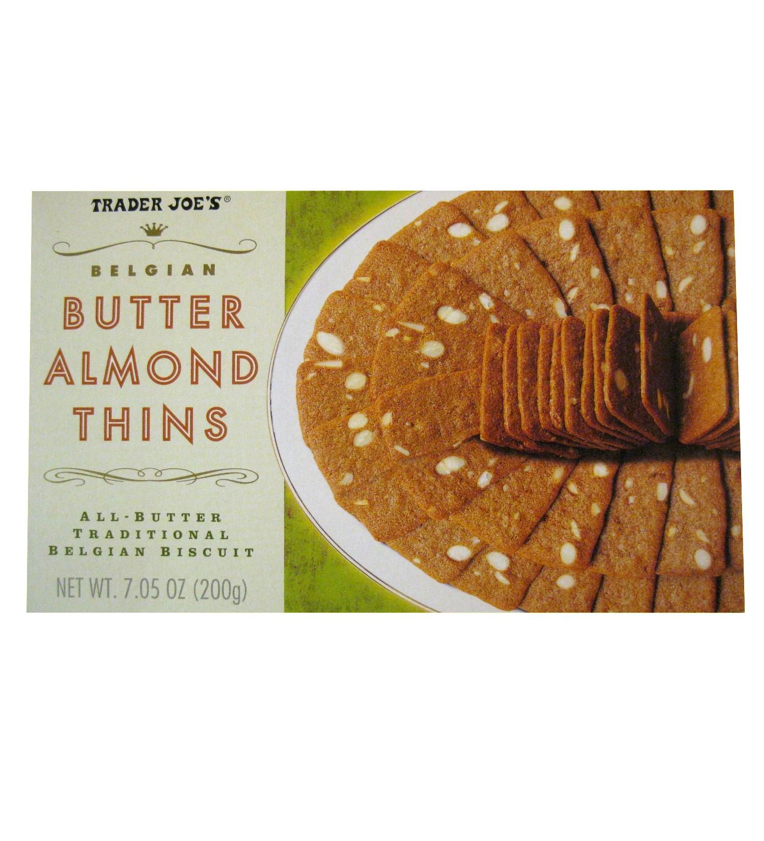 2 Packs Trader Joe's Belgian Butter Almond Thins 7.05 oz