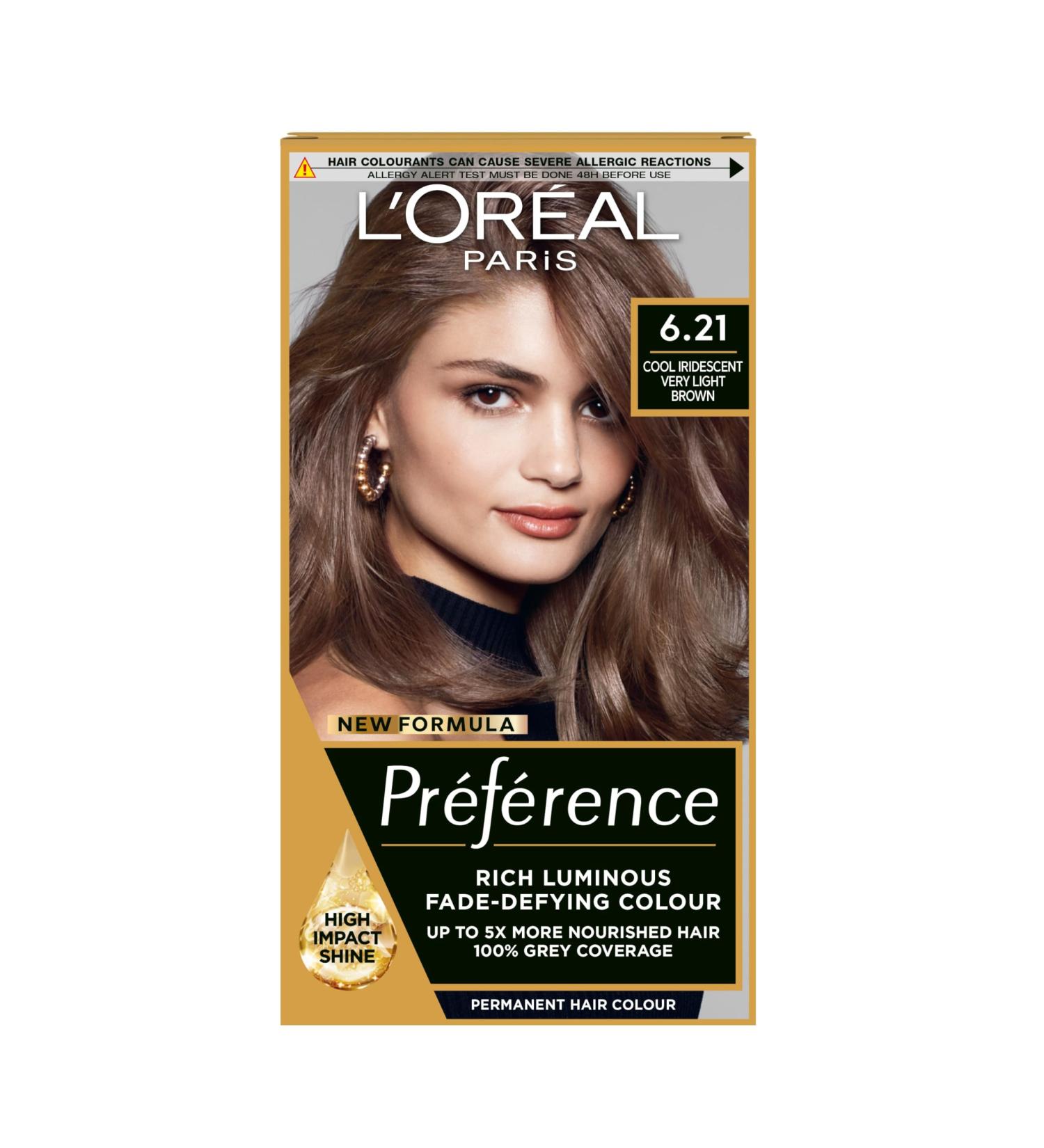 L'Oreal Paris Preference Hair Dye Long Lasting Luminous Permanent Hair Colour 6.21 Zurich (Packaging may vary) ZURICH 6.21 - Buy Online on SooperMarket.com